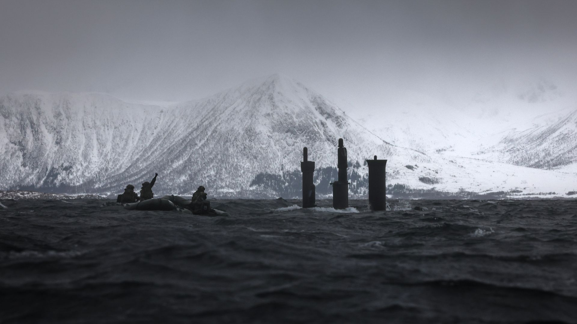 Their mission saw them observe an enemy radar installation, calling in Nato destroyers to smash the facility to render the adversary blind to task group manoeuvres off the Norwegian coast