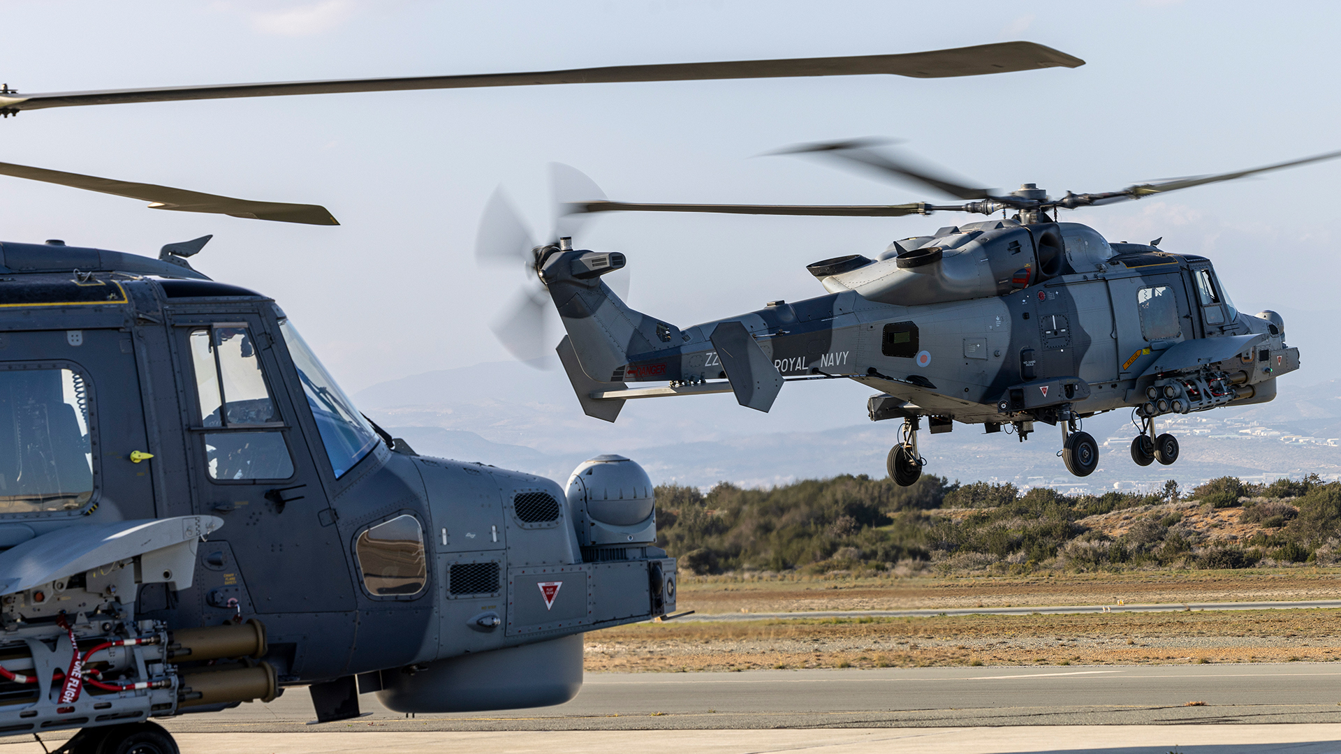 The Wildcats are now operational at RAF Akrotiri, having been airlifted from the UK by RAF A400M and C-17 transport aircraft