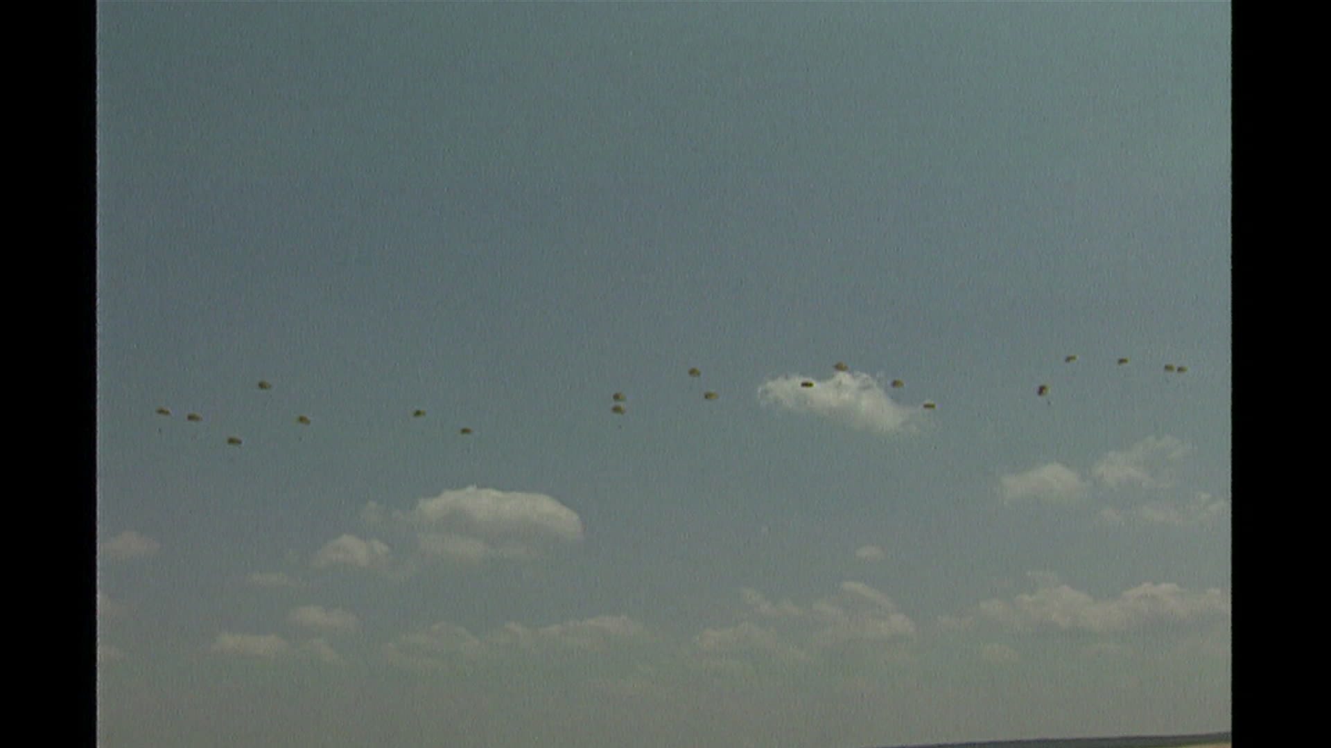 The parachute drop was described as the largest British and American airborne operation since the Second World War (Picture: BFBS)