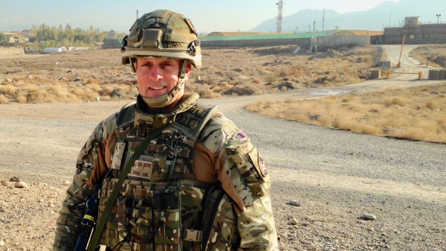 Col Nick Carrell pictured in Afghanistan during Op Herrick (Picture: Carrell family)