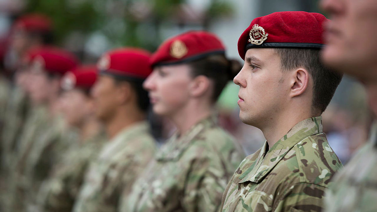 111 Provost Company Royal Military Police paraded in the nearby town of Bergen near Hannover for the final time in 2014 CREDIT Crown Copyright
