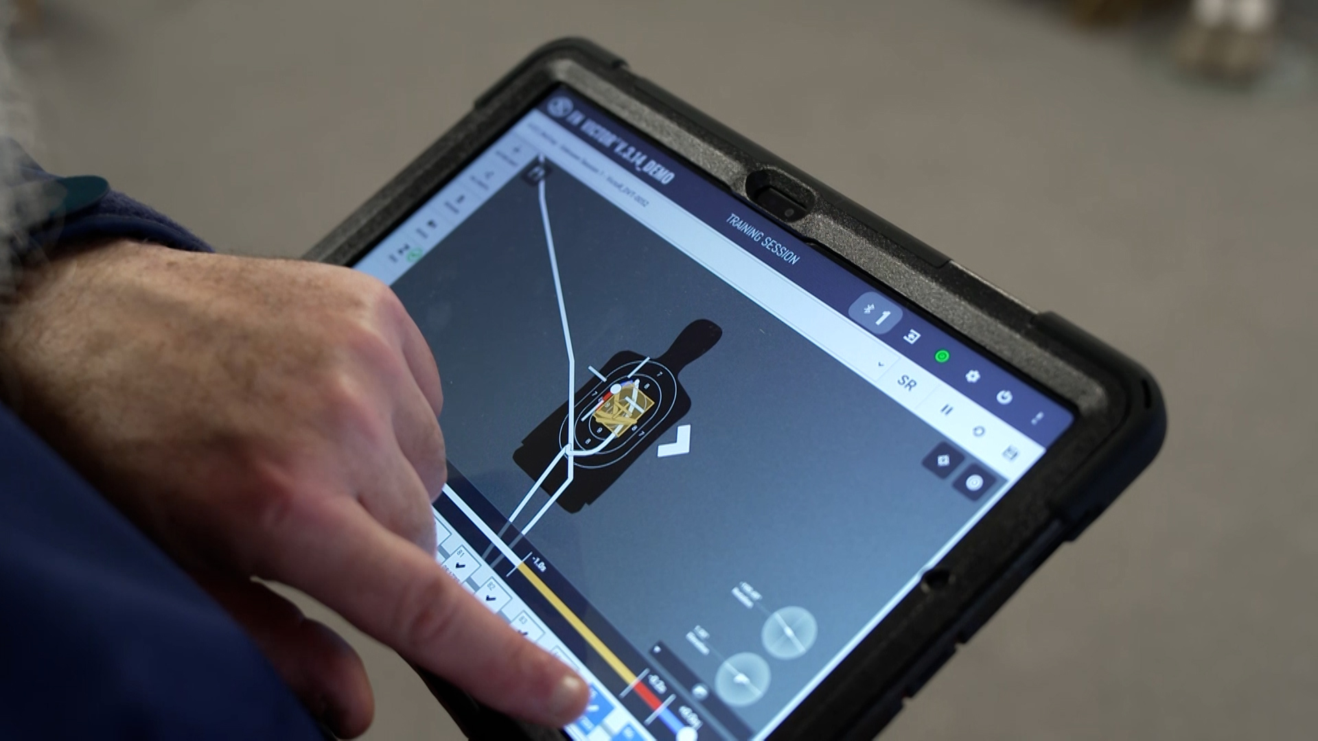 The data is fed to a tablet which an instructor can then use to help improve the firer's marksmanship