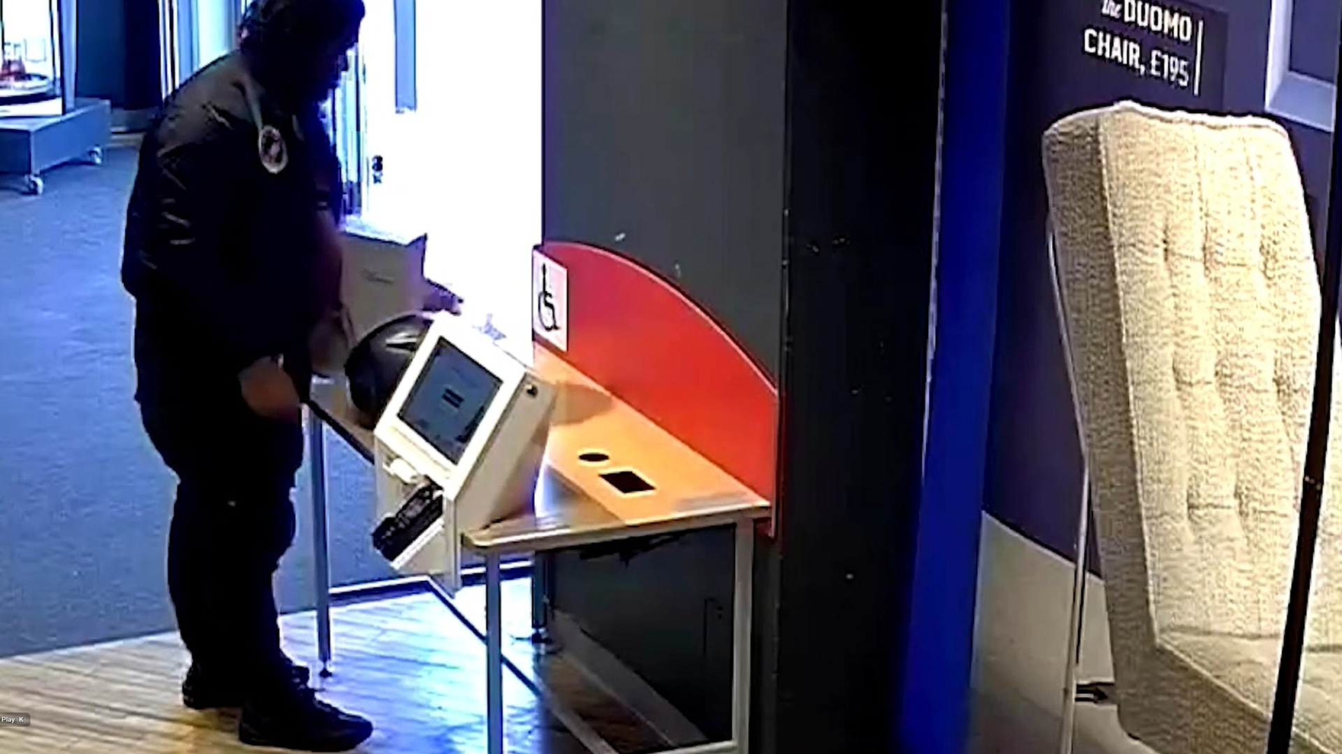 CCTV issued by Kent Police showing Anthony Esan purchasing a knife set 