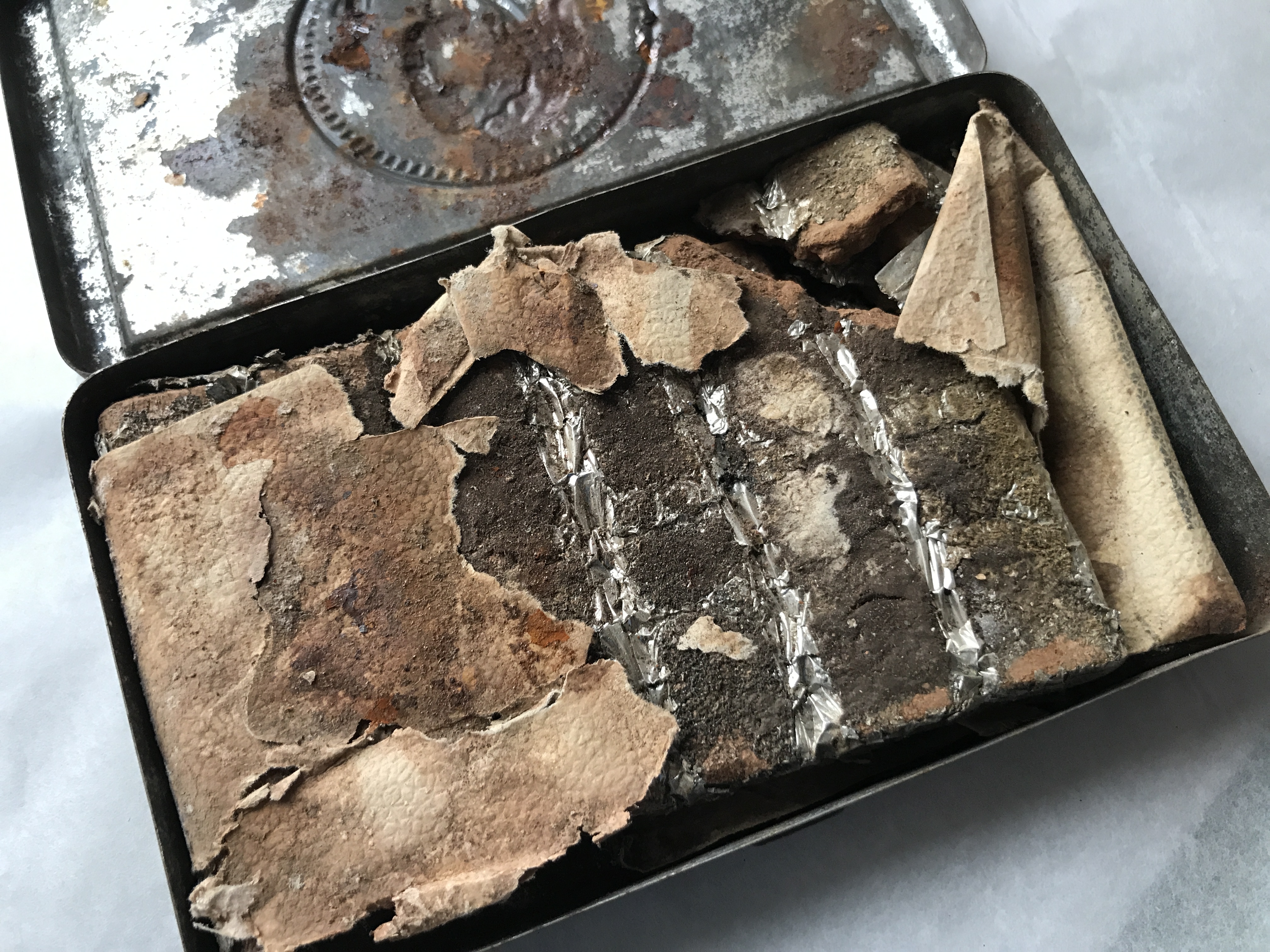 The chocolate was found untouched in its tin in the attic at Oxburgh Hall (Picture: National Trust/Victoria McKeown).