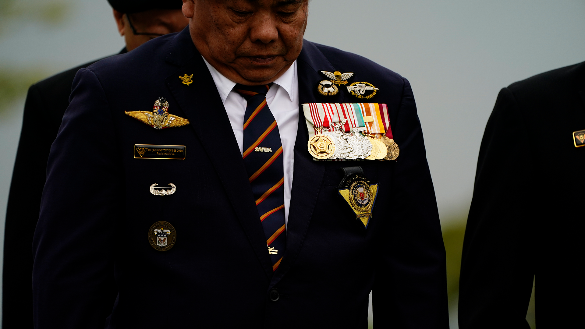 12112025 Service medals belonging to Singaporean and British veterans on display during Princess Anne's visit to Singapore CREDIT PA