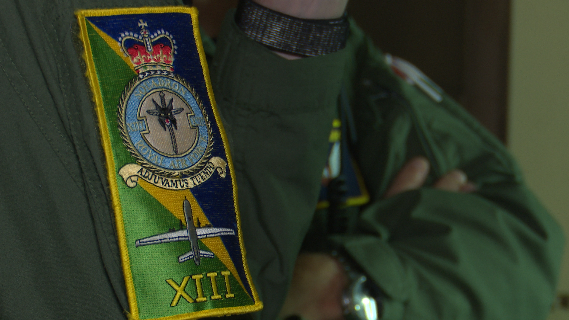 13 Squadron badge at RAF Waddington 211019 CREDIT BFBS.jpg
