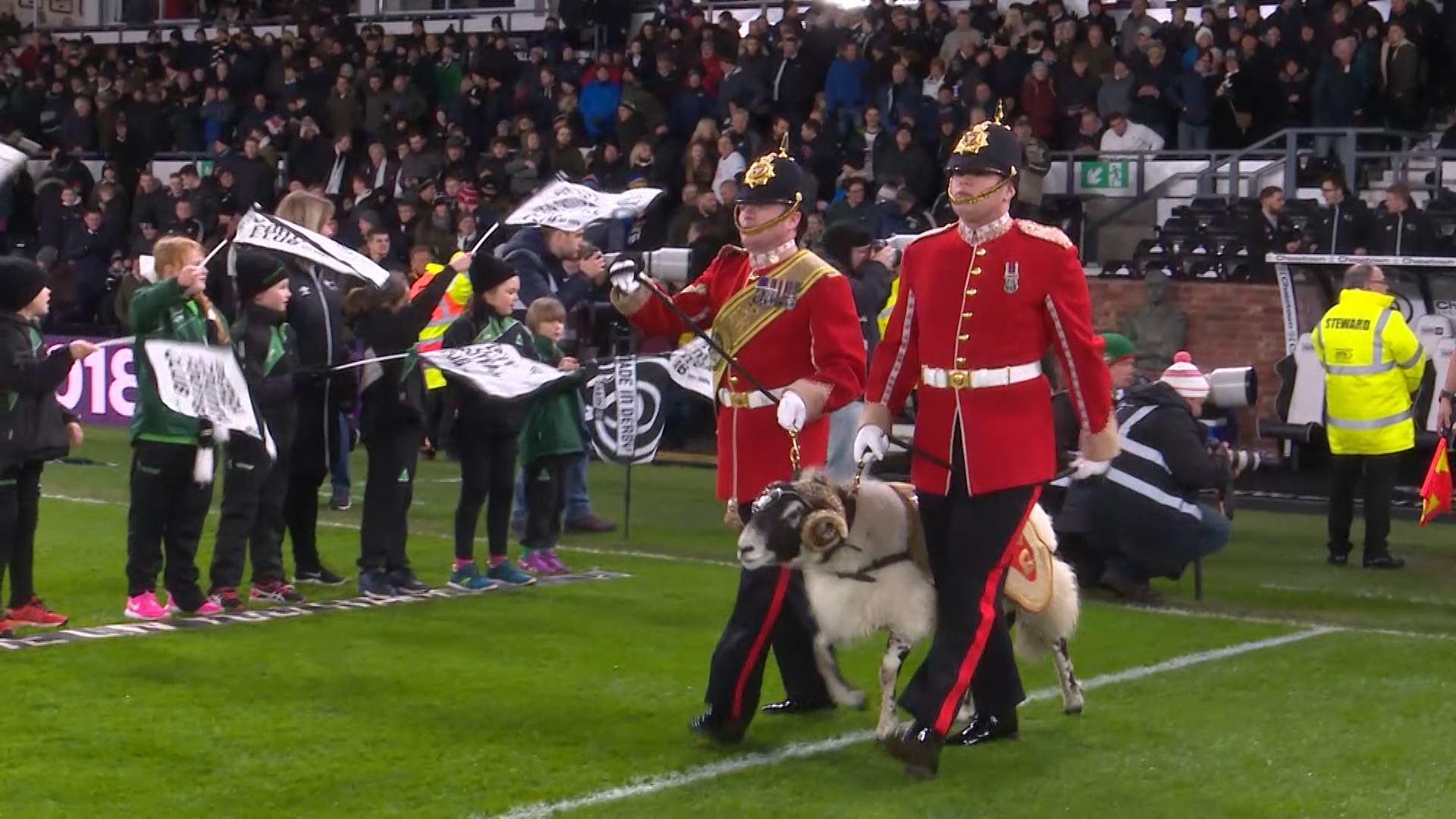 The Army Ram Leading Derby FC Out The Tunnel