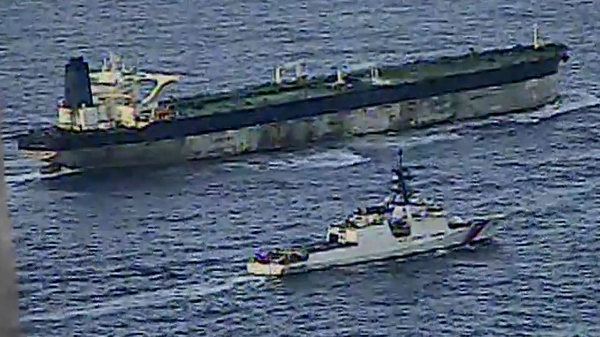 The recent boarding was carried out by US forces with UK support