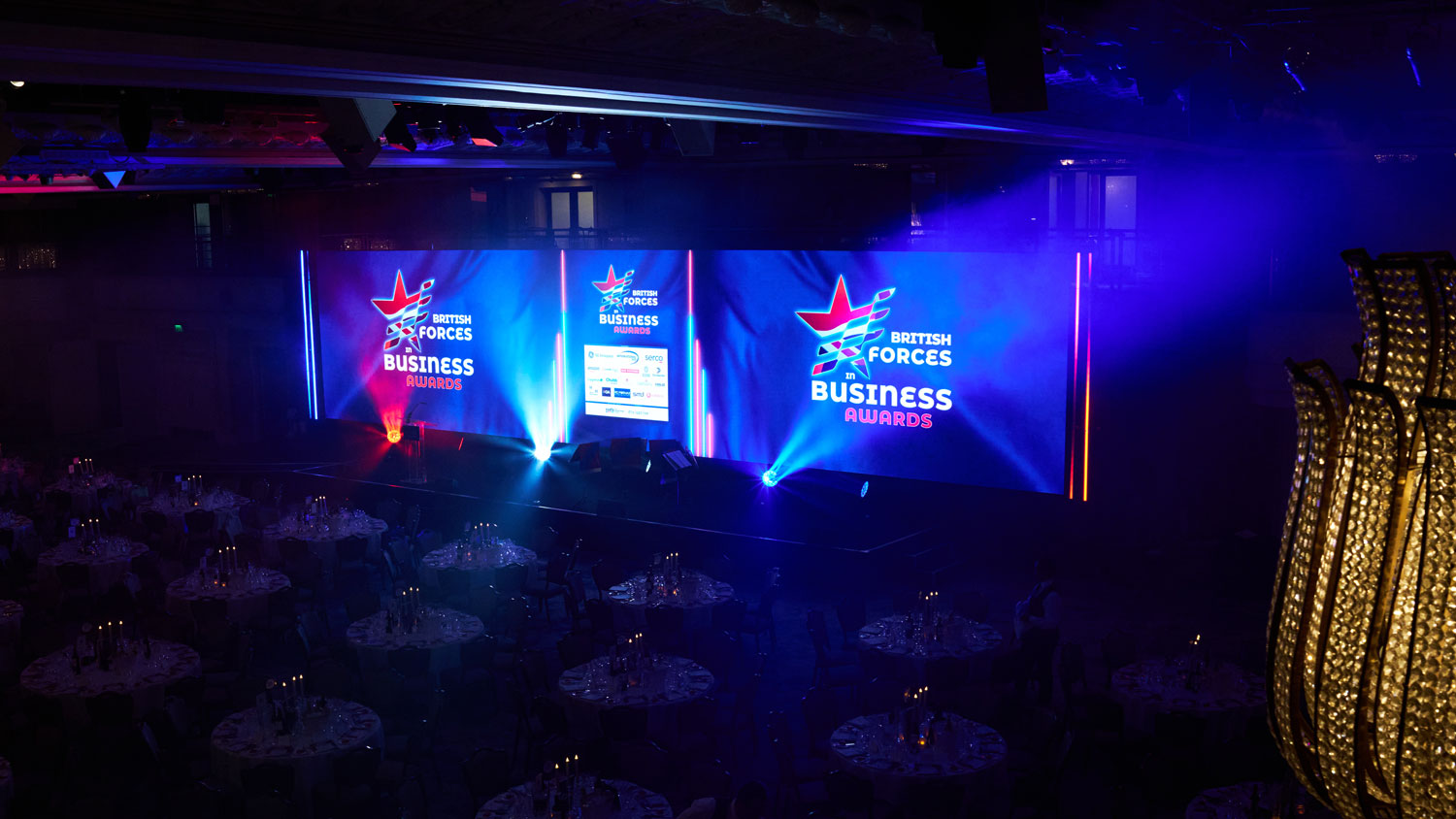 The glamorous room where the British Forces in Business Awards are held (Picture: Forces in Business Awards)