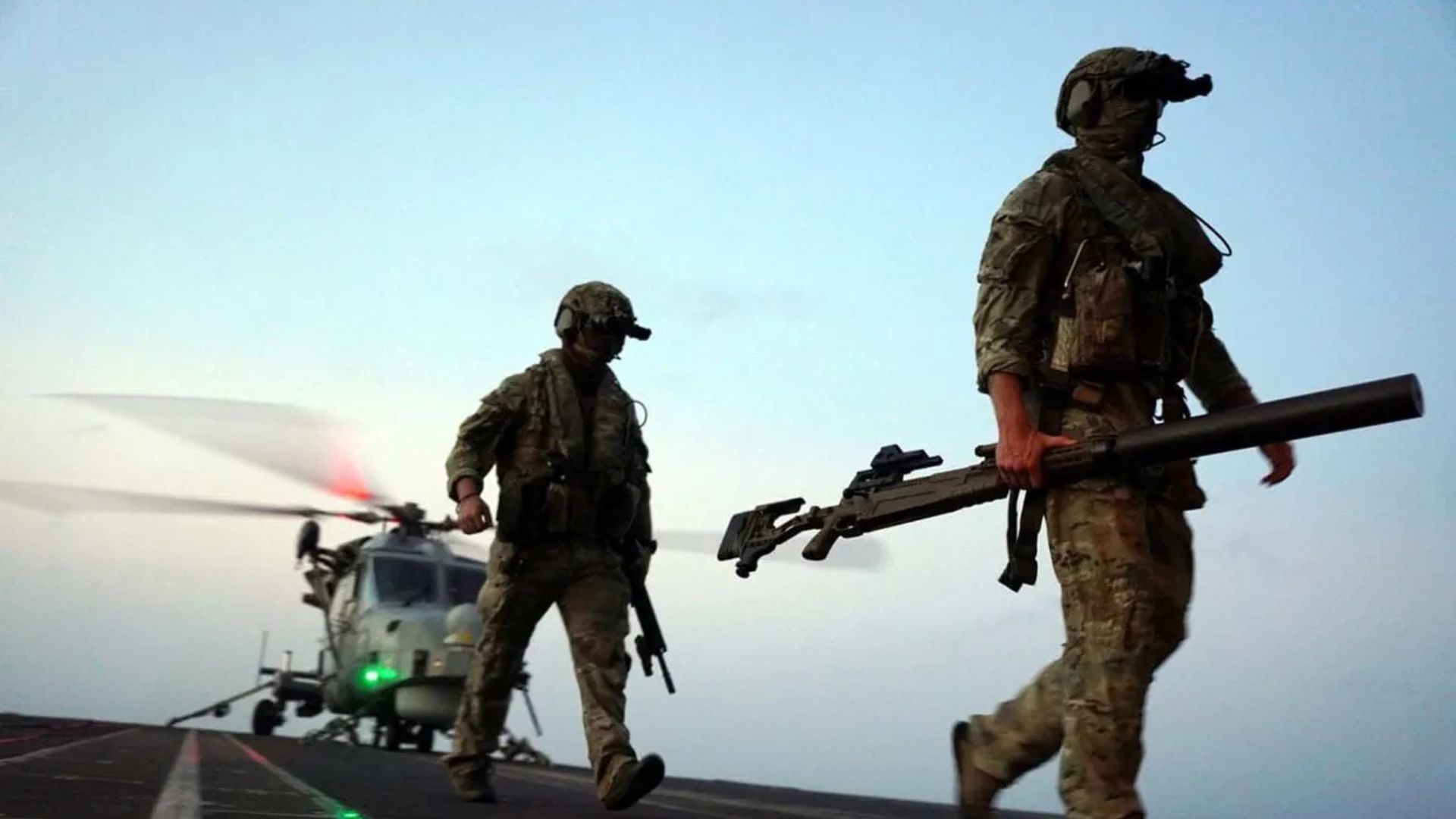 A sniper delivered the surgical shot from a Wildcat helicopter