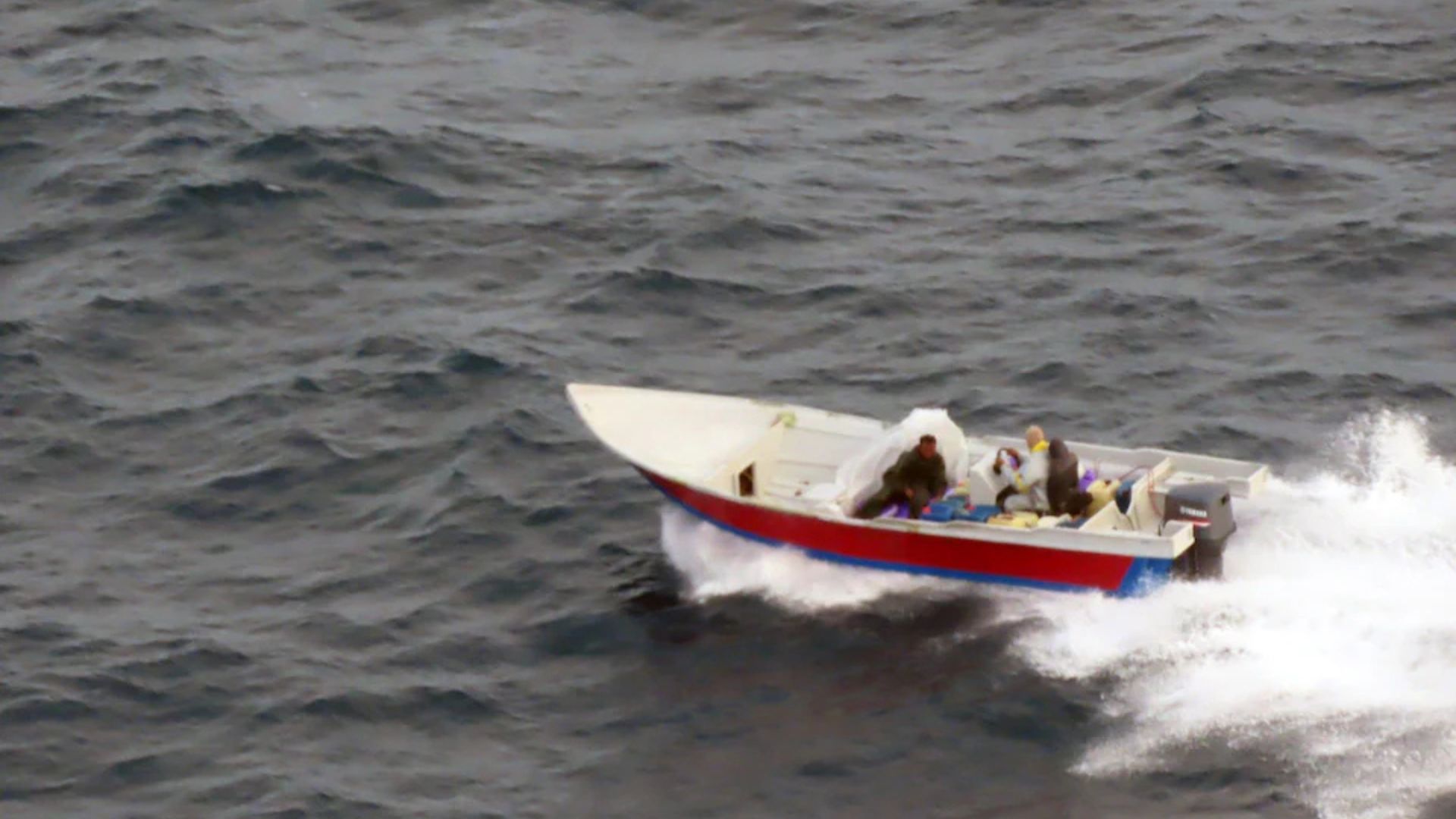 The drug-laden skiff was travelling at more than 40 knots when the sniper destroyed its engine