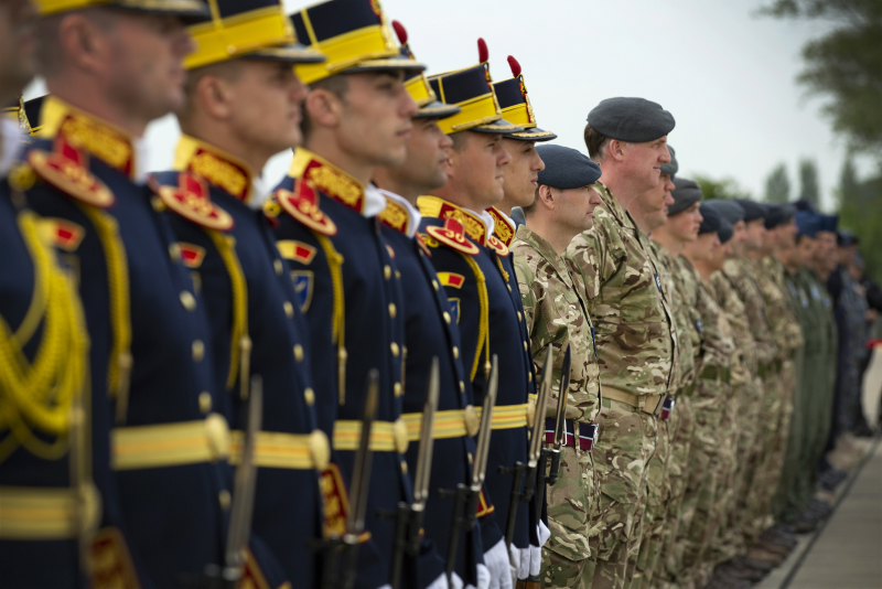 Romanian Land Force parade Royal Air Force