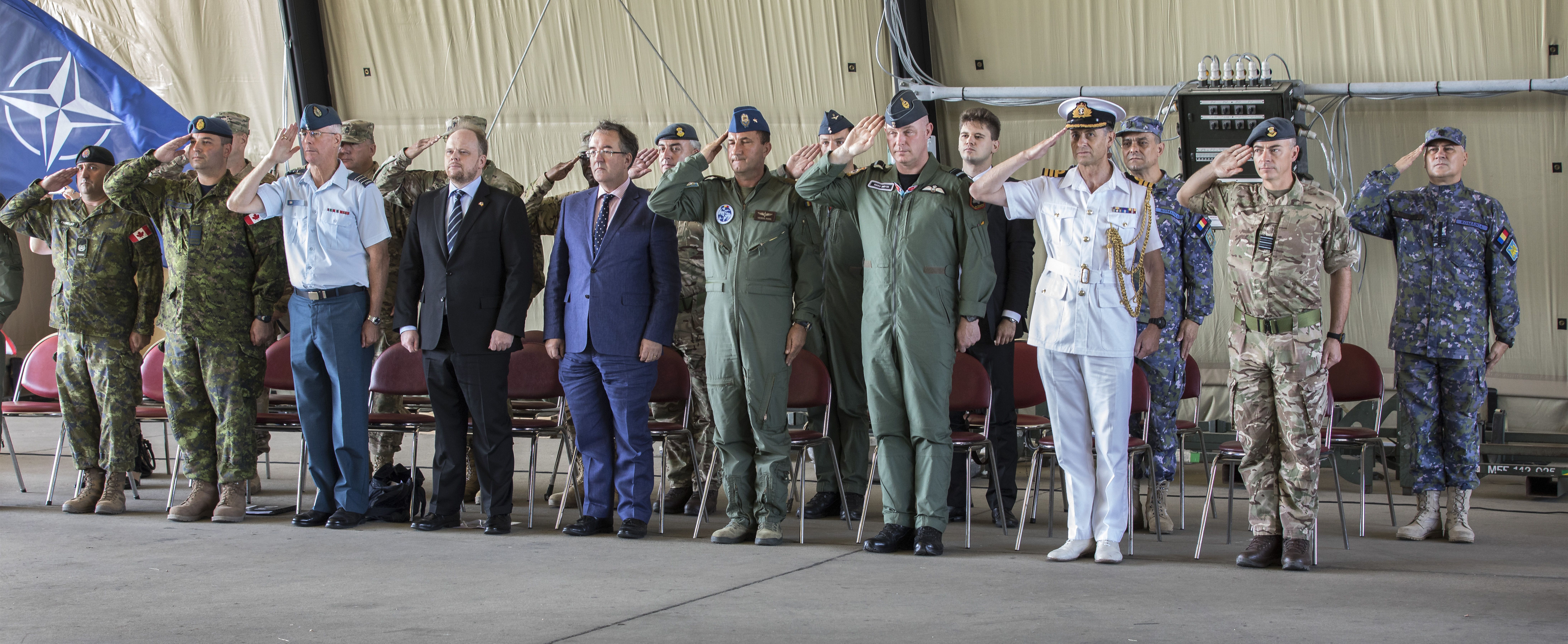 RAF hand over Romania policing duties to Canada 300818