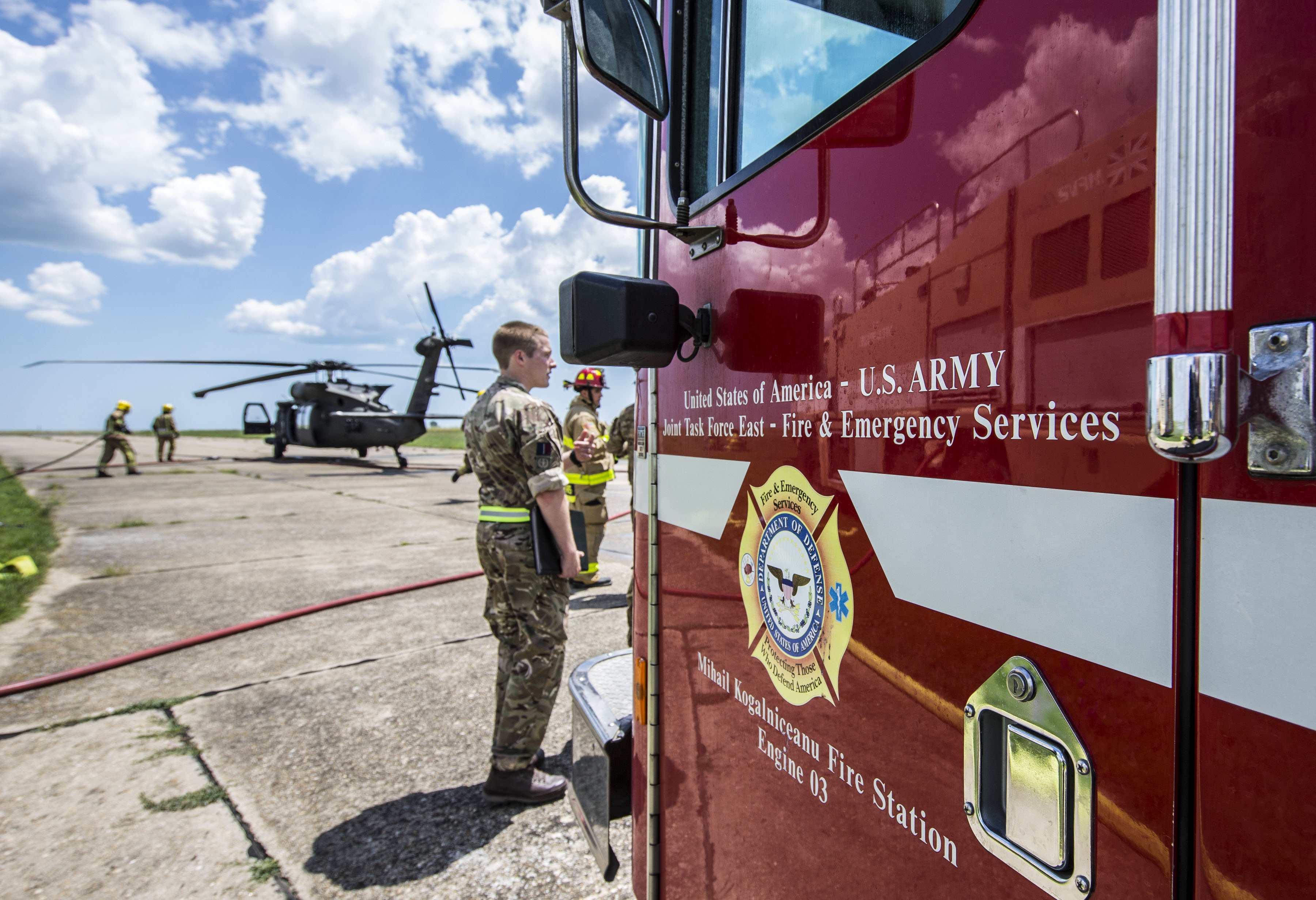 Fire cover from the RAF's 135 Expeditionary Air Wing