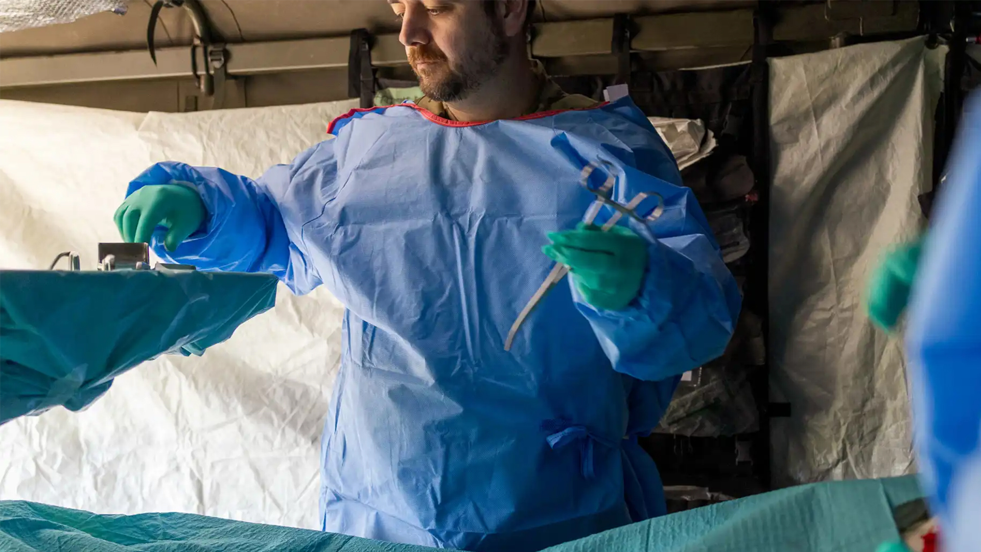 The temporary facility was able to offer surgery for major injuries