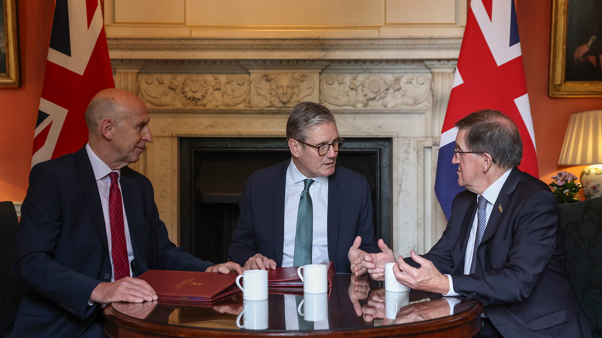 Sir Keir Starmer and Defence Secretary John Healey met with Lord Robertson at 10 Downing Street back in 2024 after the latter was appointed to lead the SDR (Picture: MOD)