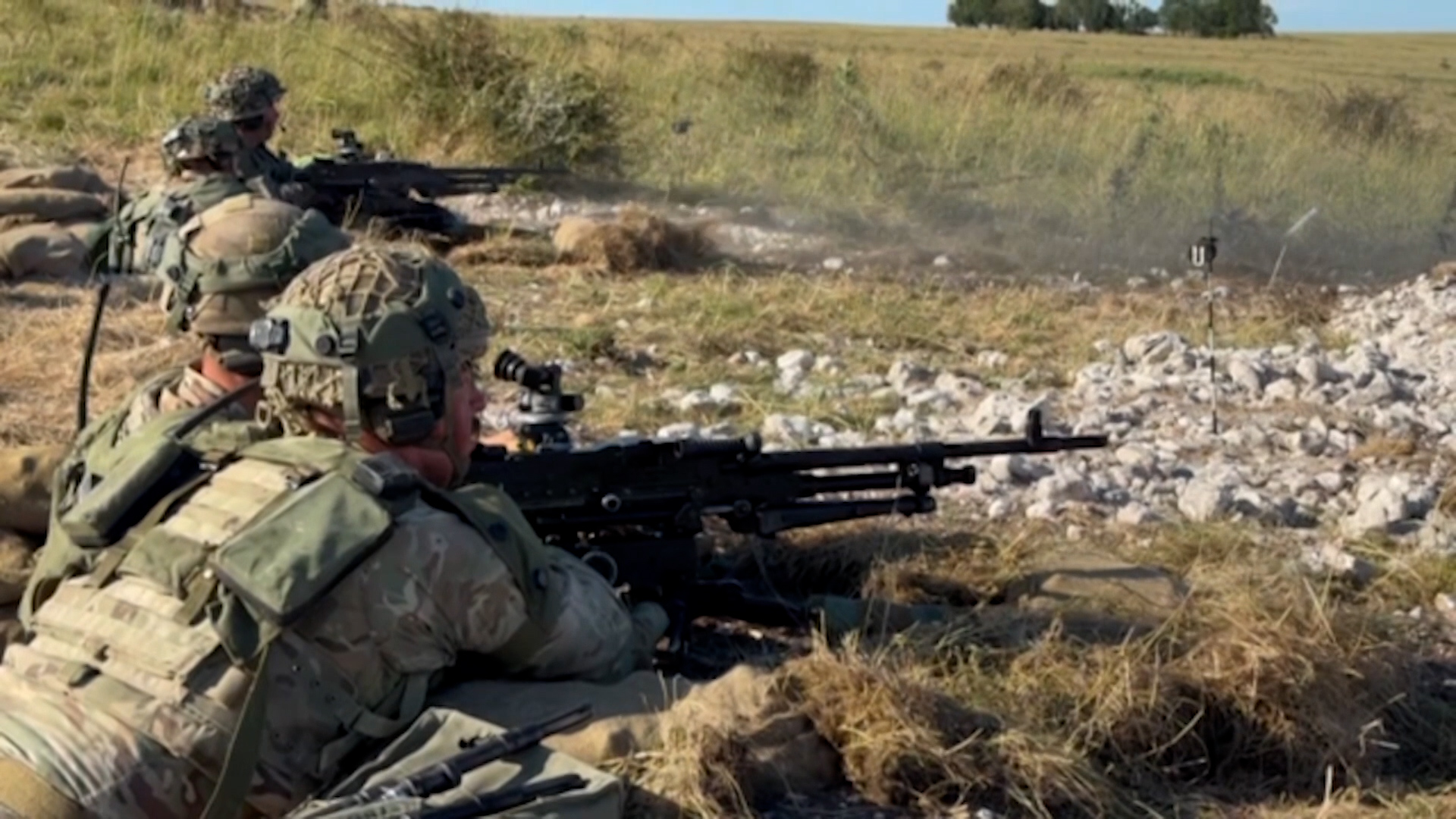 Troops training on Salisbury plain