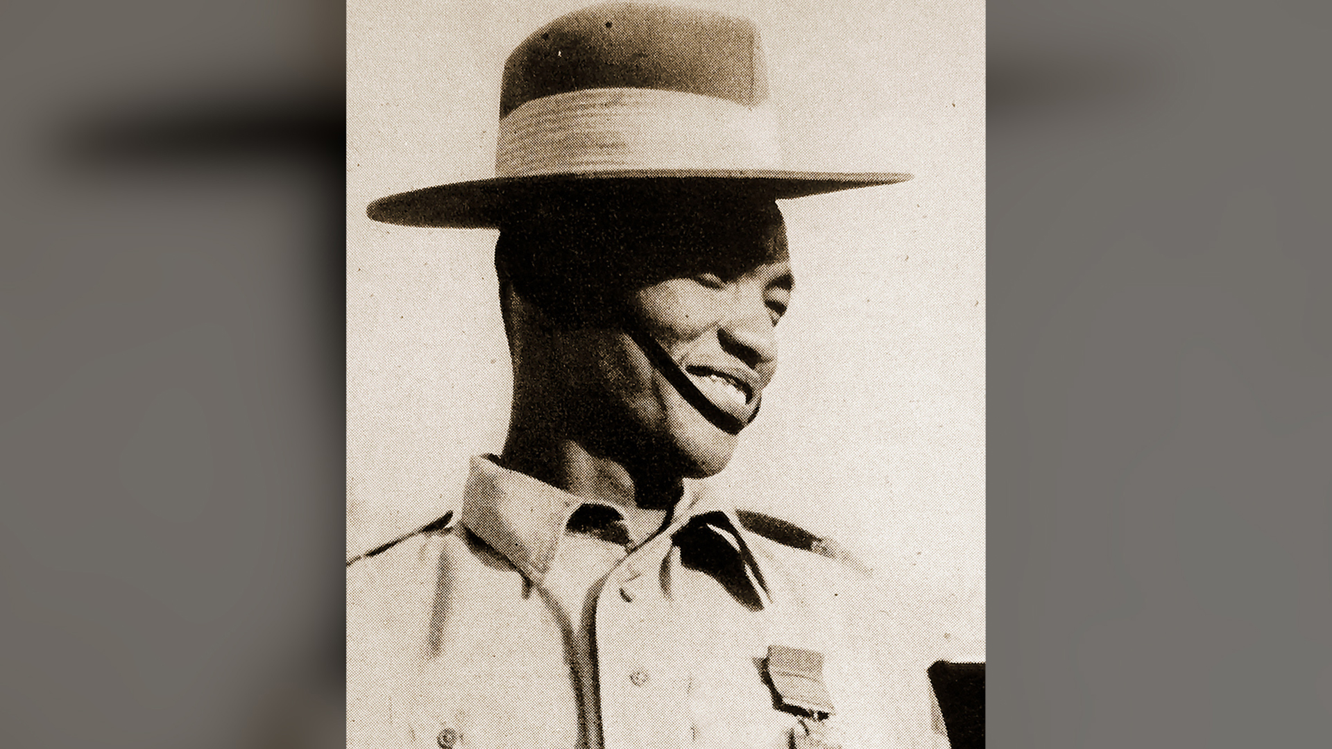 A then-21-year-old Rifleman Tulbahadur Pun shows off his Victoria Cross, earned by charging a Japanese position while firing his Bren gun from the hip as he advanced (Picture: Alamy)