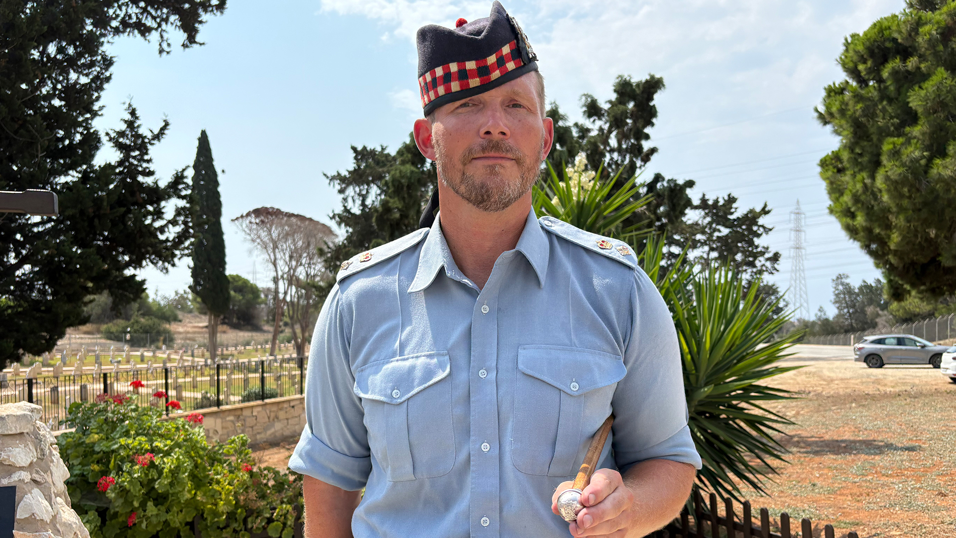 Lieutenant Colonel Alex Phillips said the VJ Day service offered the battalion the chance to look back and learn (Picture: BFBS)