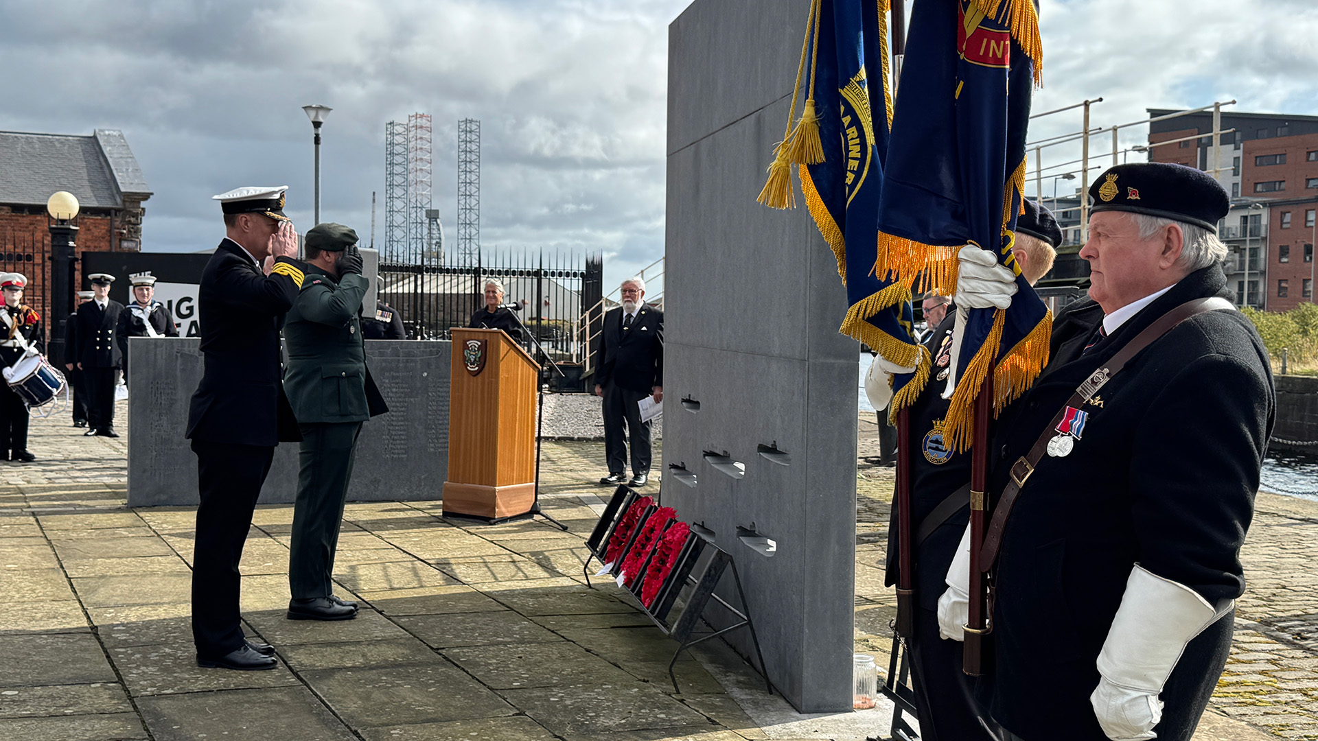 The memorial was dedicated in 2009 to remember the 296 sailors who sailed from the River Tay (Picture: BFBS)
