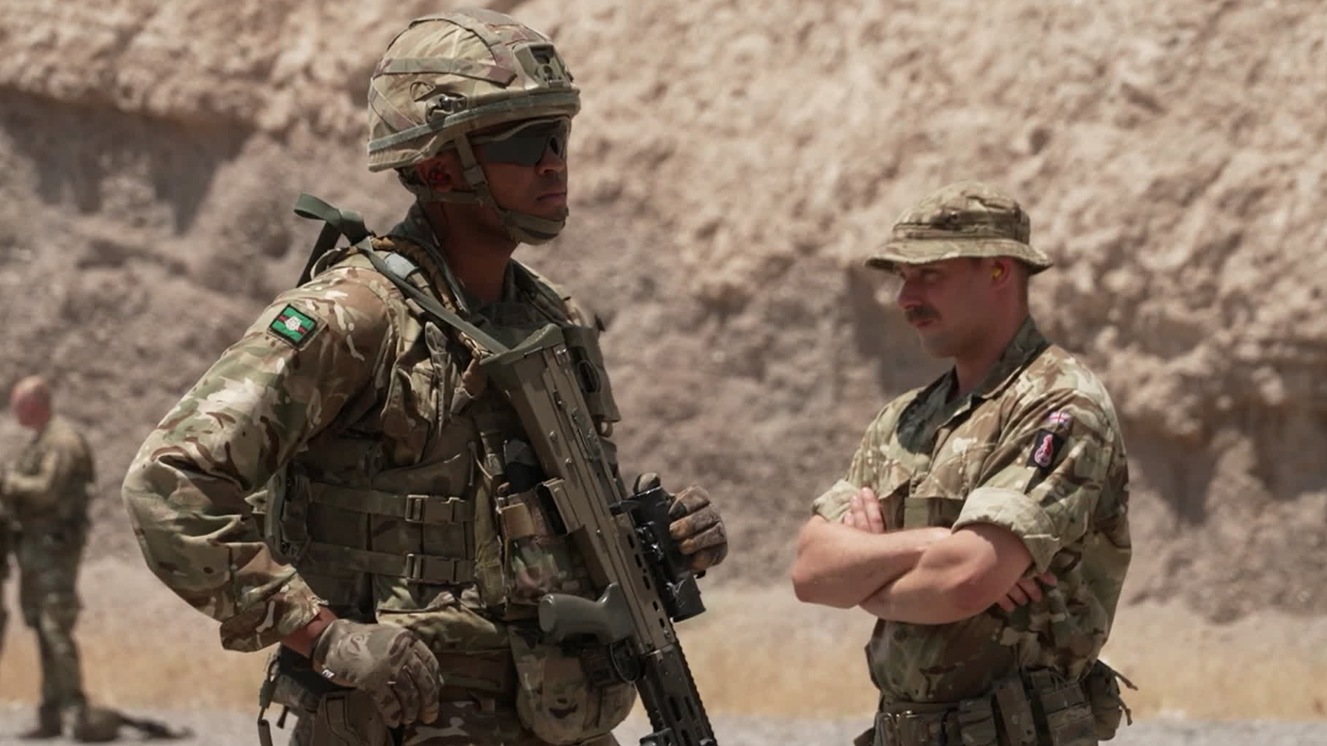 British soldiers carried out various roles while deployed to Iraq, including the training of local security forces (Picture: BFBS)