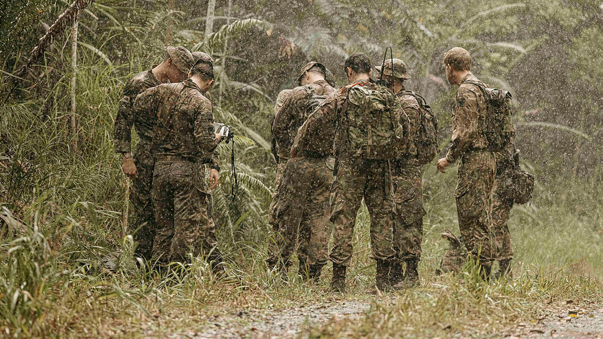 14112024 British Soldiers get their first taste of heavy rain during Jungle Warfare Training CREDIT Crown Copyright