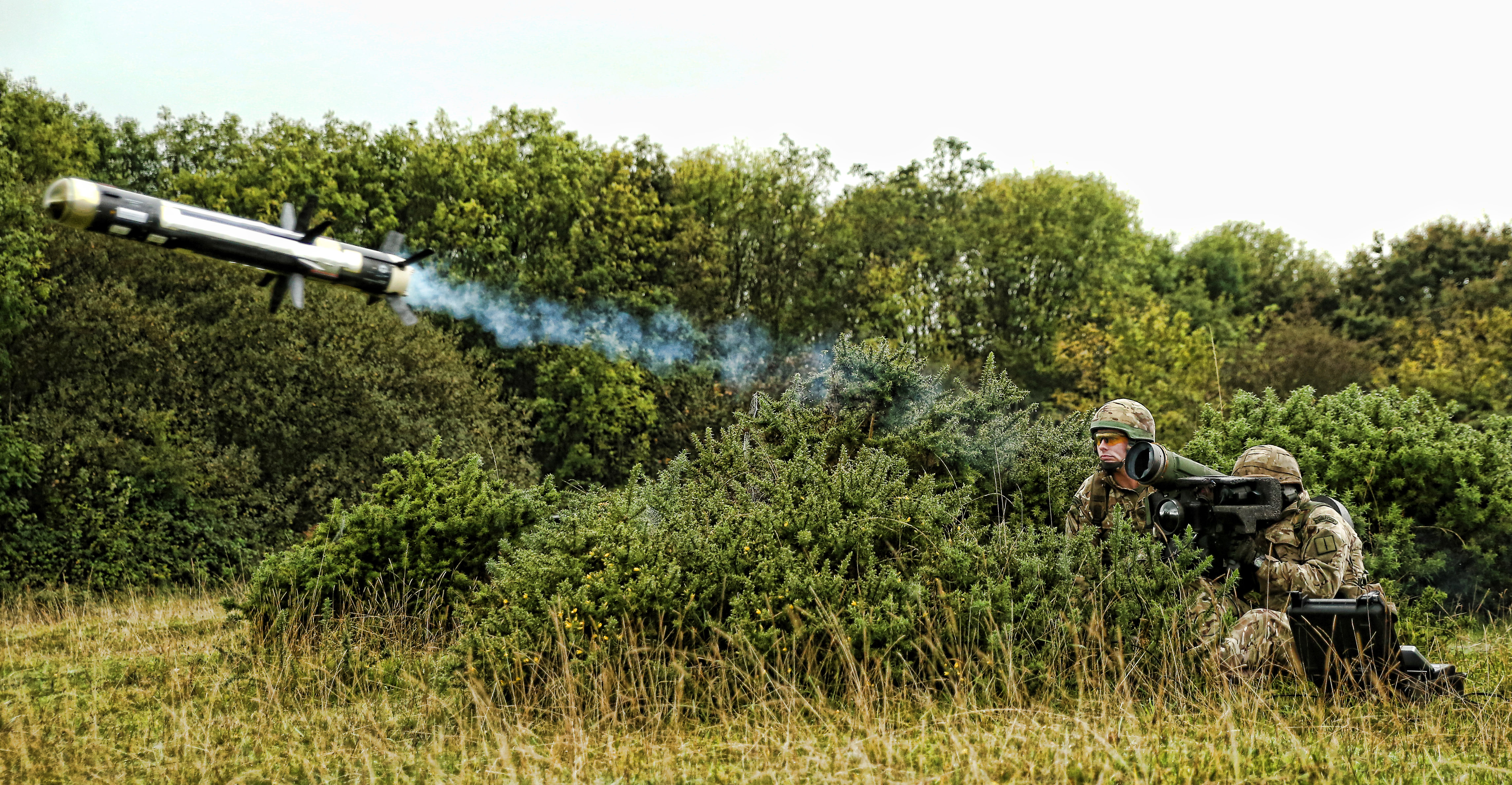 Royal Marines fire a Javelin during training. Credit: Richard White, Crown Copyright
