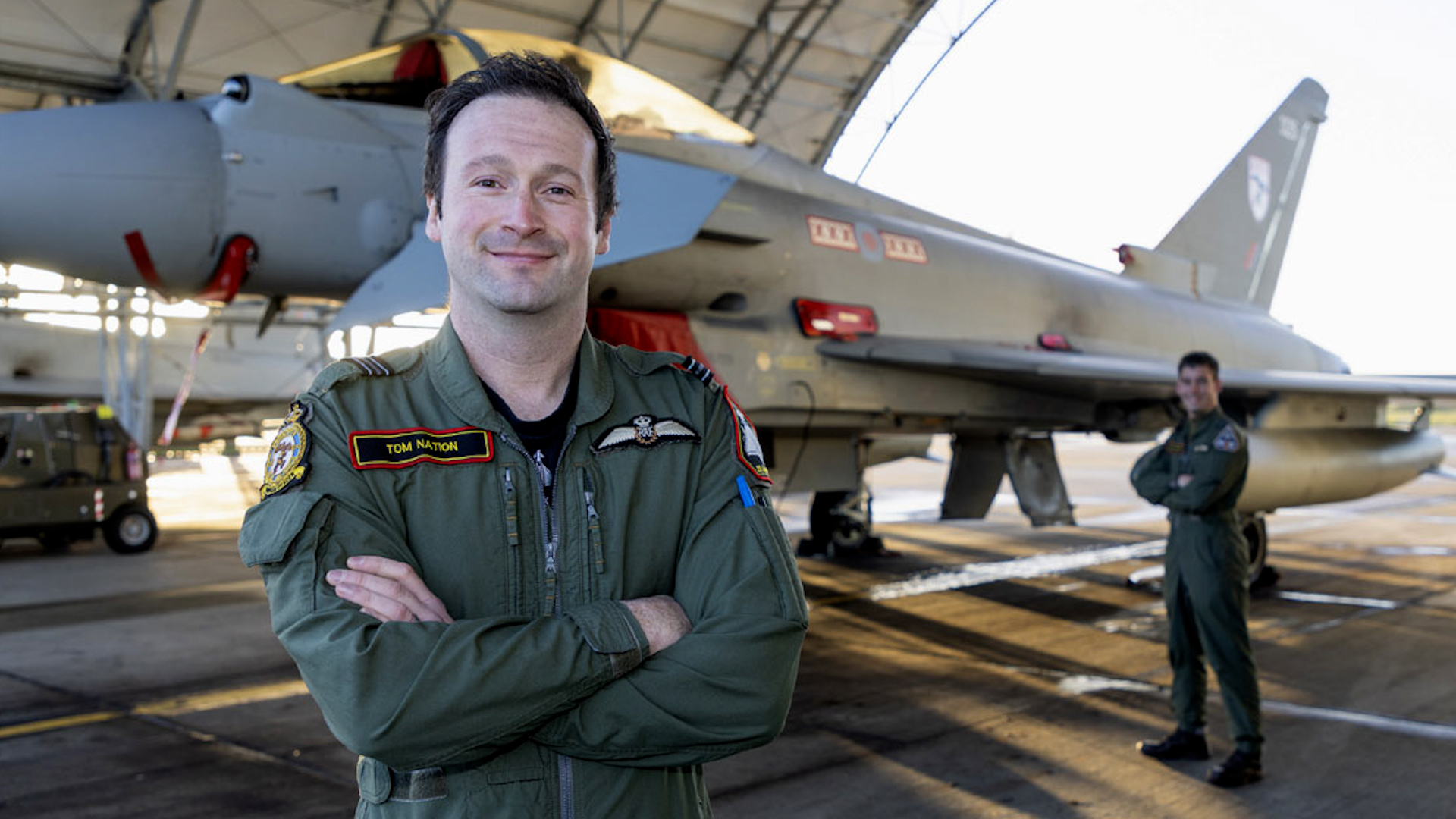 The 2026 Typhoon Display Team pilot is 29 Squadron's Flight Lieutenant Tom Nation