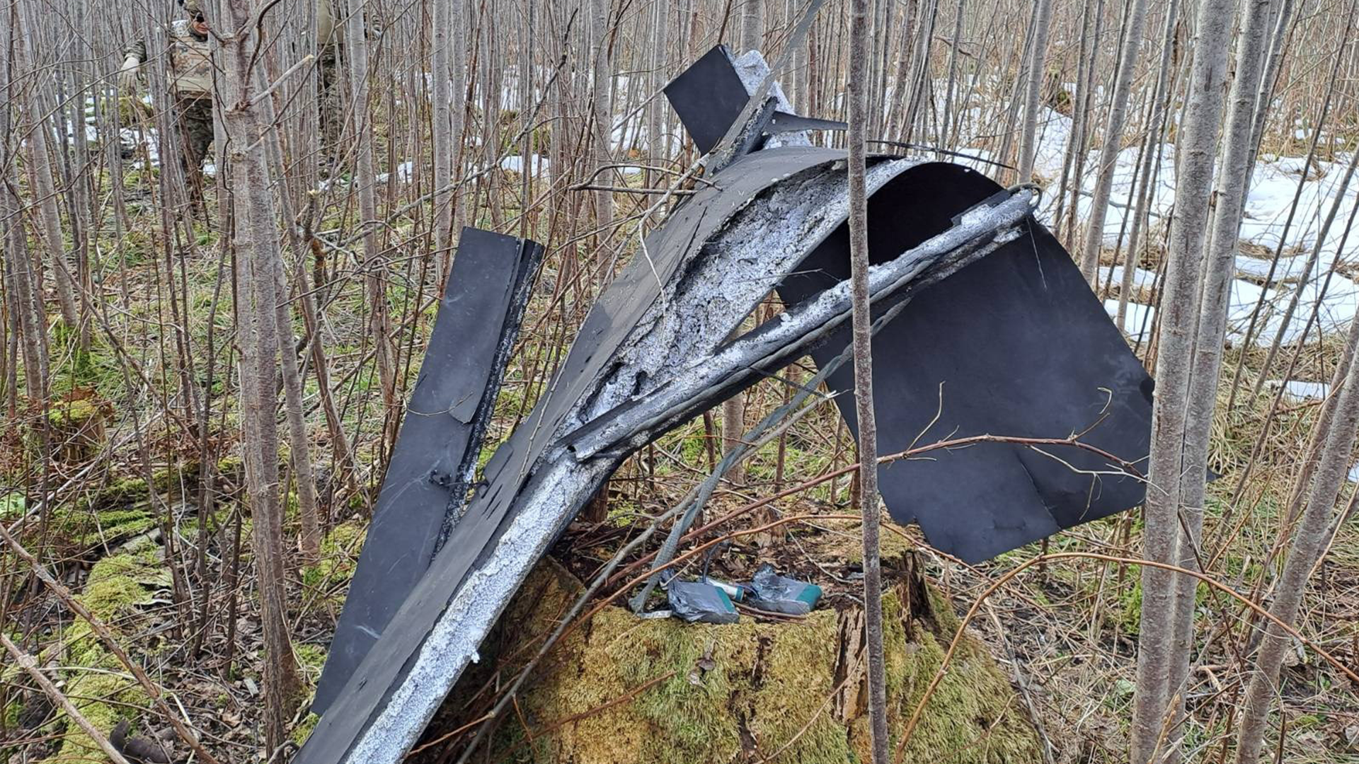 150926 Ukrainian drone debris in Latvia CREDIT LATVIAN MOD