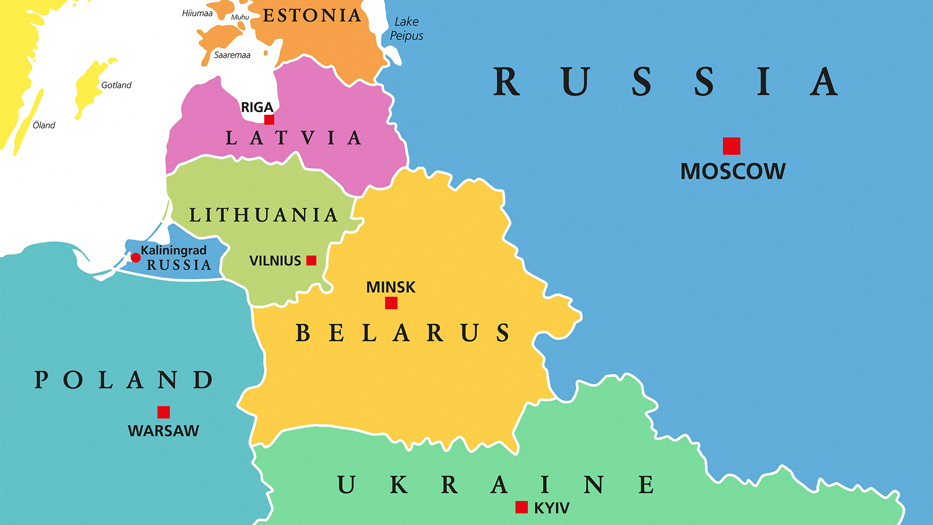 map of Baltics