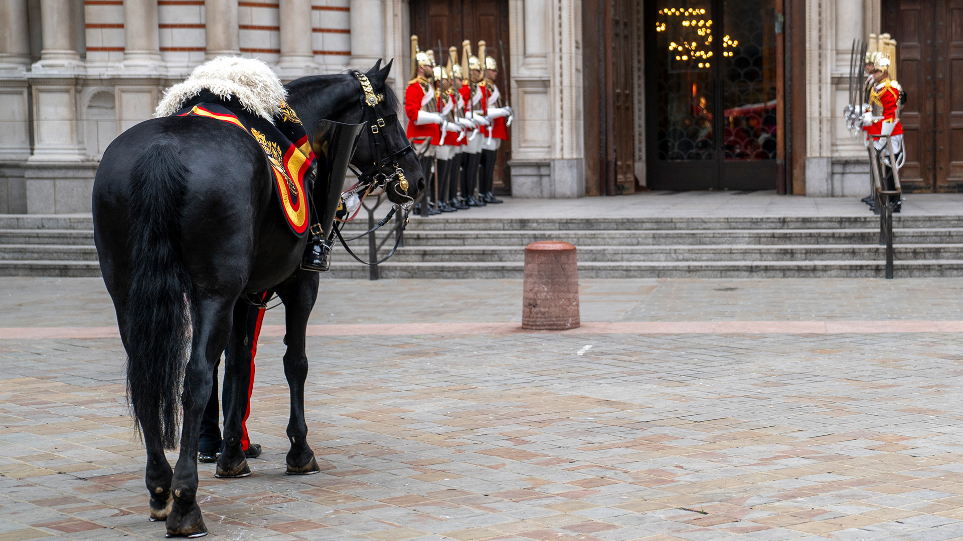 Cavalry black Praetorian, following tradition, carried a pair of reversed boots