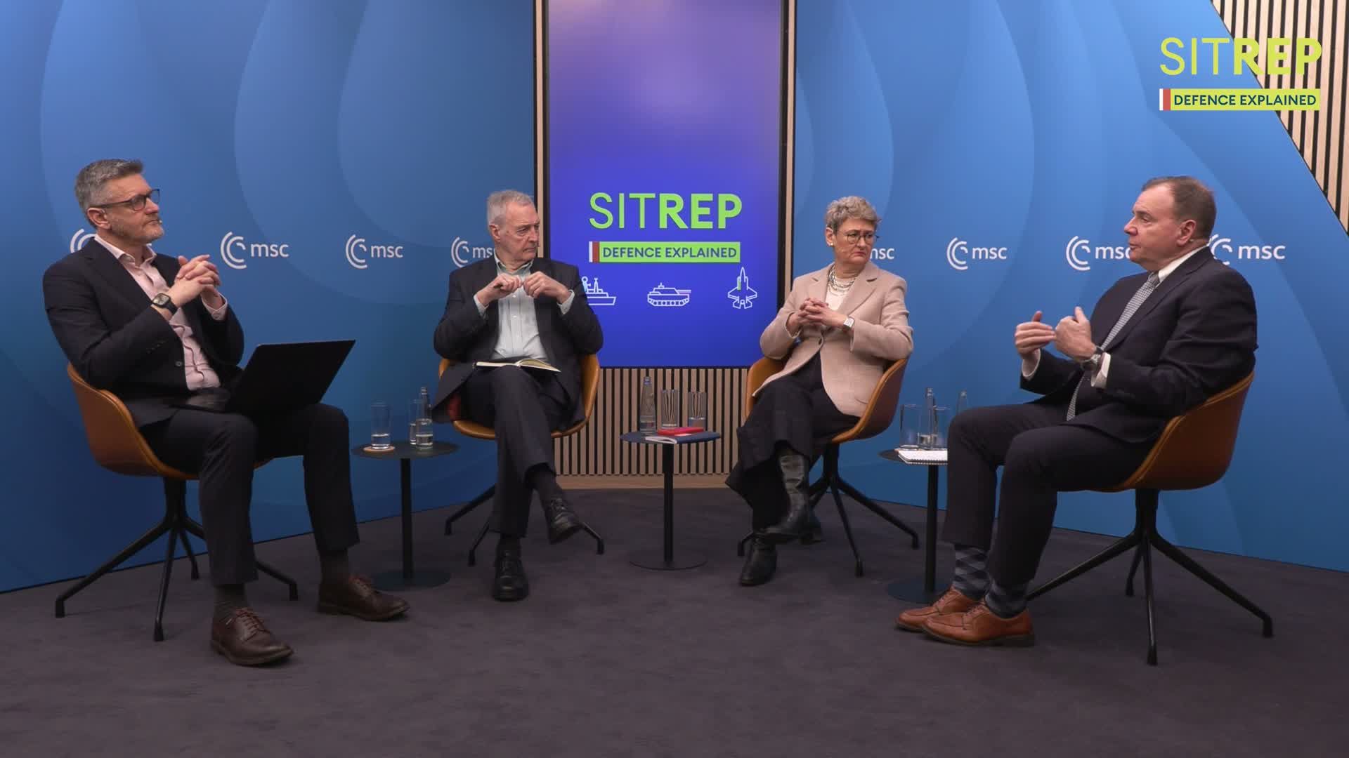 BFBS Forces News Reporter Simon Newton (left) sat down with, Professor Michael Clarke, Oana Lungescu and  Lieutenant General (Ret’d) Ben Hodges to reflect on the key moments of the conference 