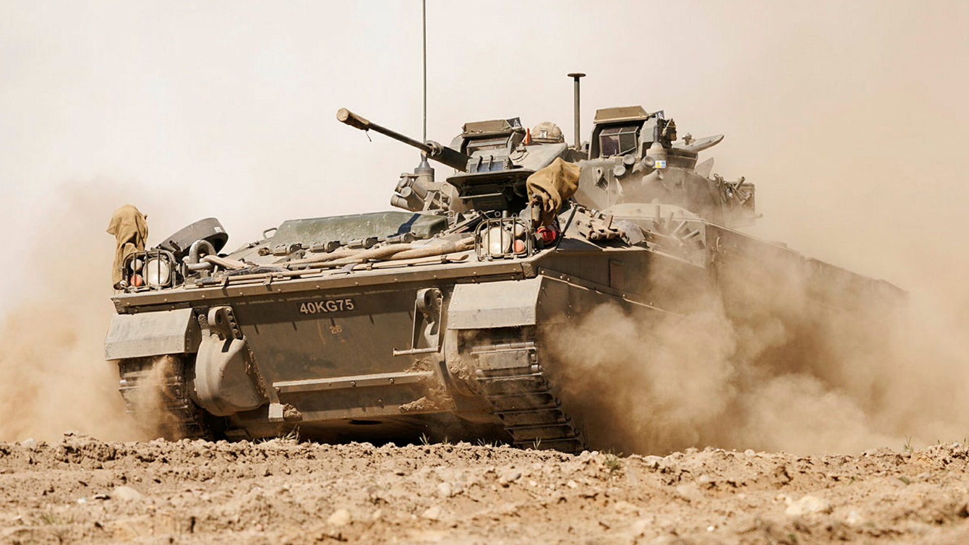 This Warrior from 1st Battalion, The Royal Welsh is being driven in some exceptionally dry conditions in the Drawsko Pomorskie training area in Poland, but needs to versatile enough to be driven in mud or snow as well (Picture: MOD)