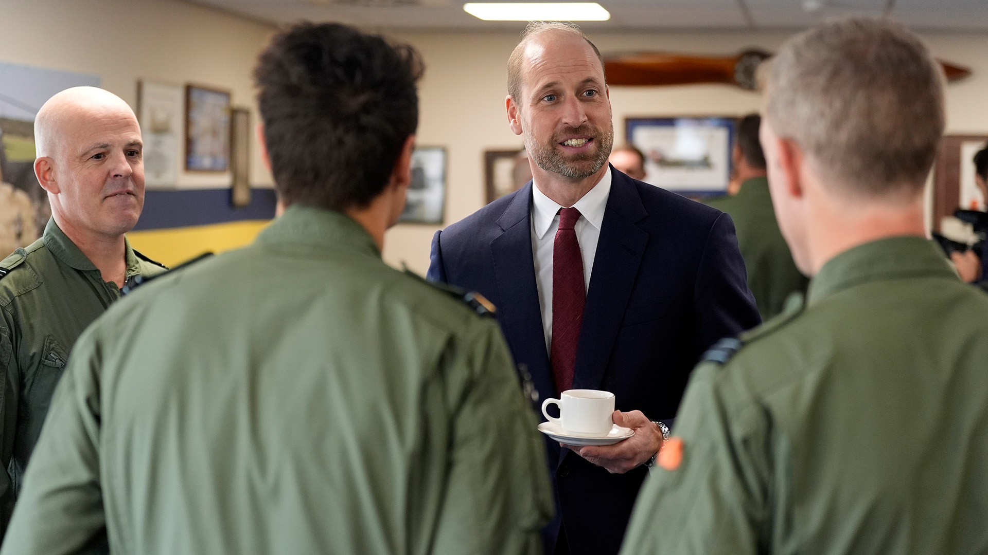 In the mess at RAF Benson, he was asked if he still spent any time in the cockpit (Picture: PA)