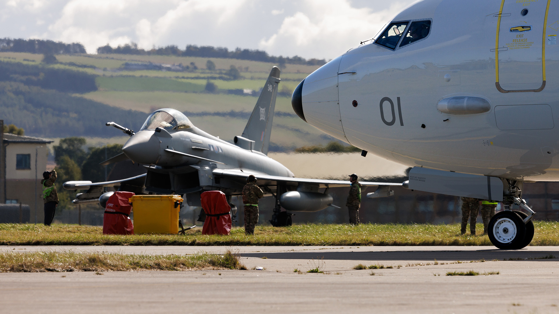 The Typhoon Air Wing also exercised its ability to deploy aircraft away from their main operating bases (Picture: RAF)
