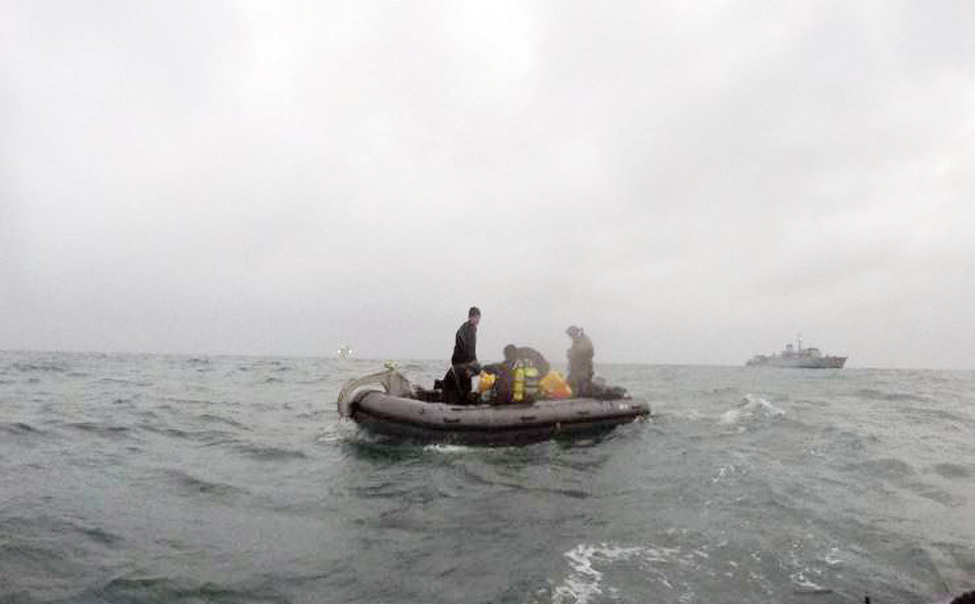 Royal Navy Minehunter Destroys Bomb