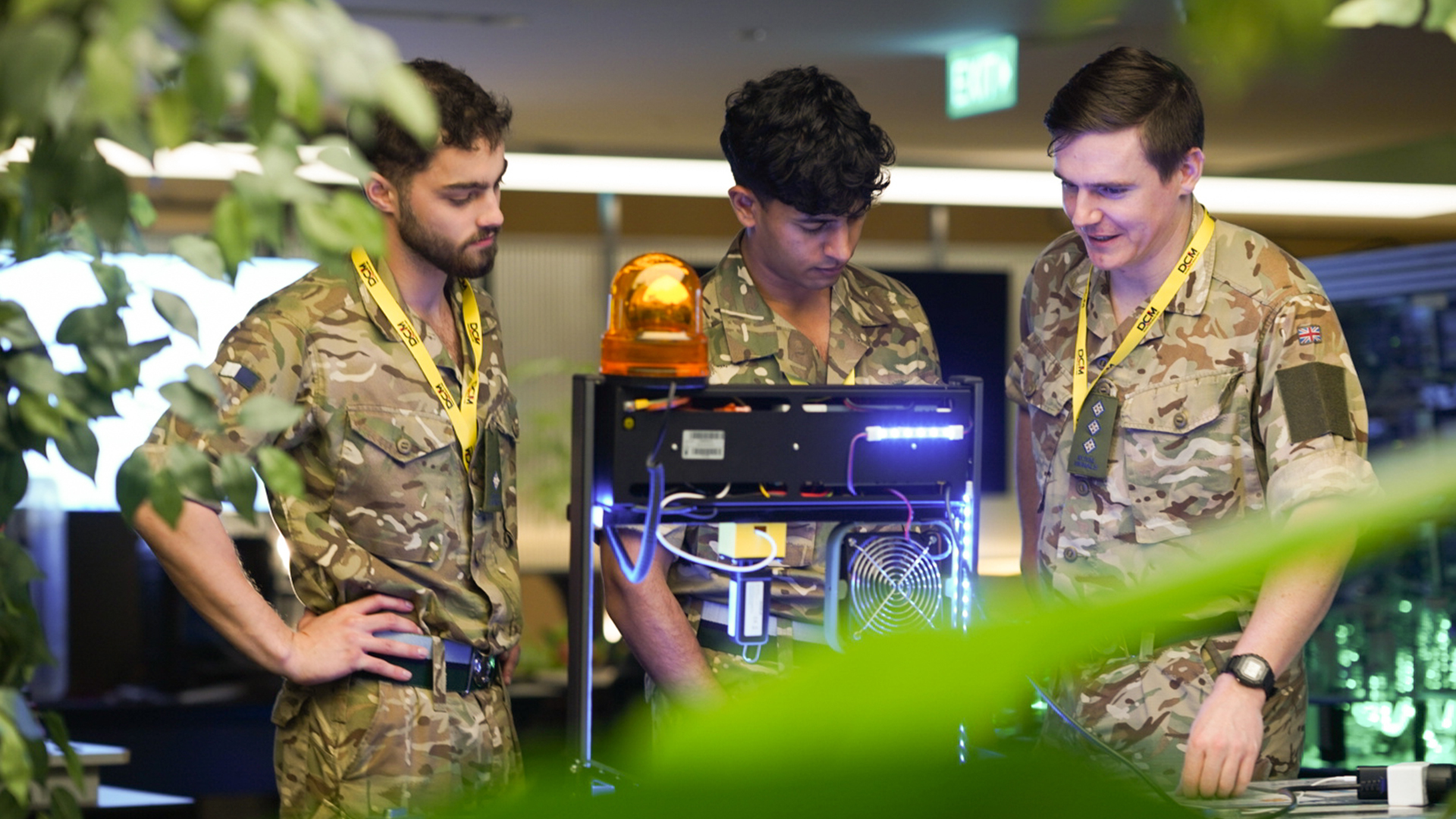 Royal Corps of Signals soldiers discuss their approach to one of the demanding scenarios