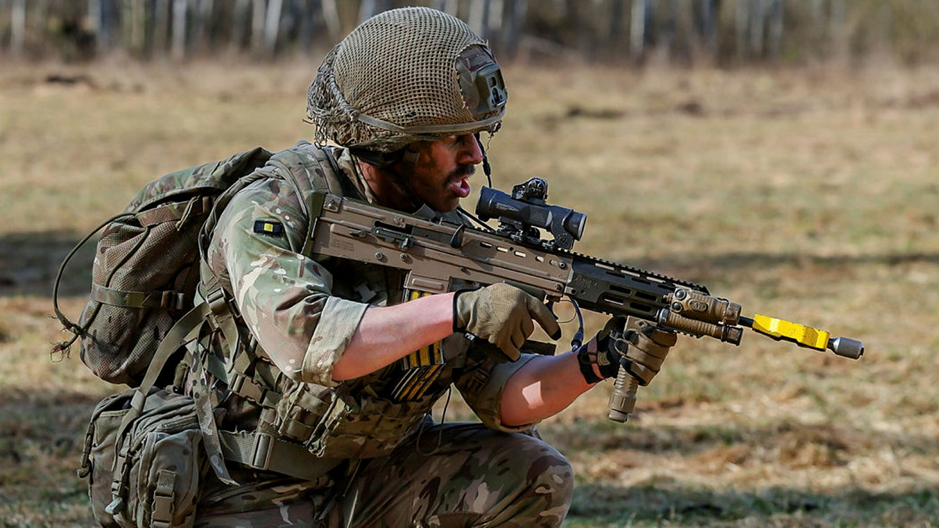 This soldier from 2nd Battalion, The Royal Anglian Regiment is armed with the SA80 L85A3 - the final iteration of a rifle that entered service back in 1985