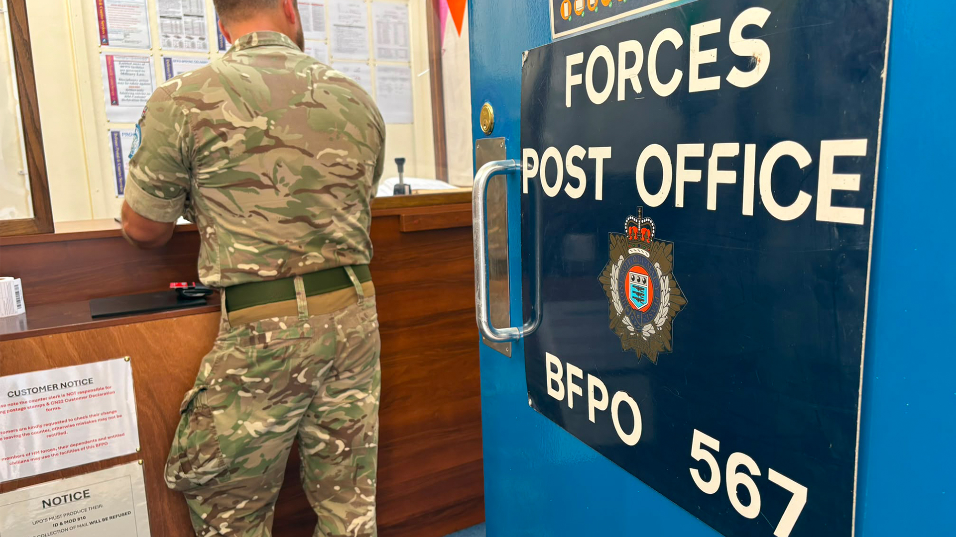 Forces Post Office BFPO 567 is now officially open for business, offering a speedier and slicker service than before (Picture: BFBS)