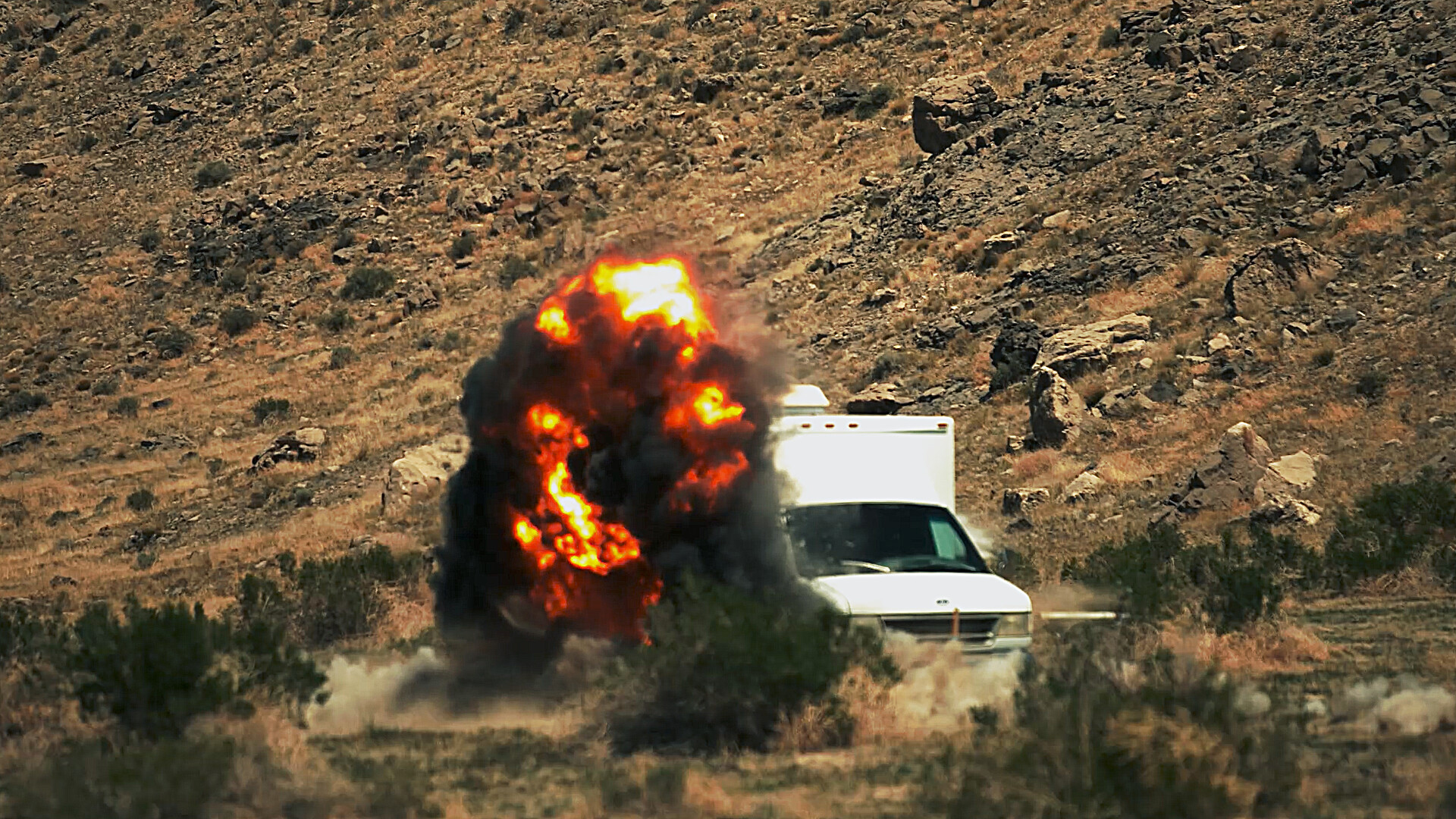 The Malloy TRV-150 scores a direct hit on the target vehicle