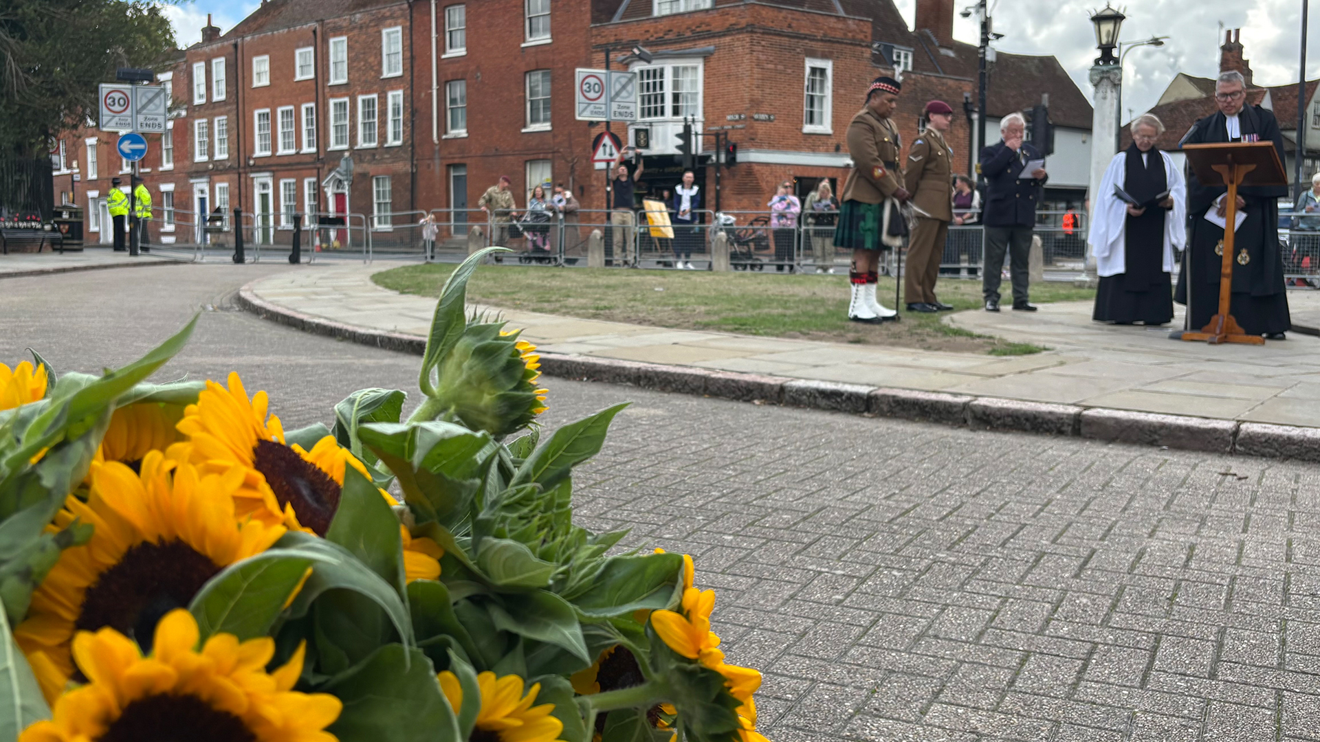 Sunflowers have become a symbol not so much of the lives lost at Arnhem and nearby Oosterbeek, but of lives remembered (Picture: BFBS)