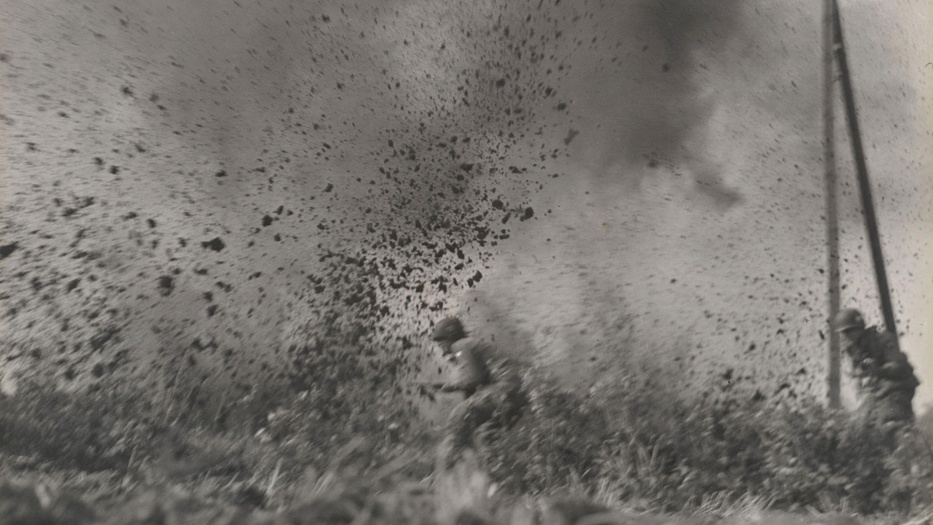 An American paratrooper under fire during Operation Market Garden in 1944 (Picture: MET/BOT)