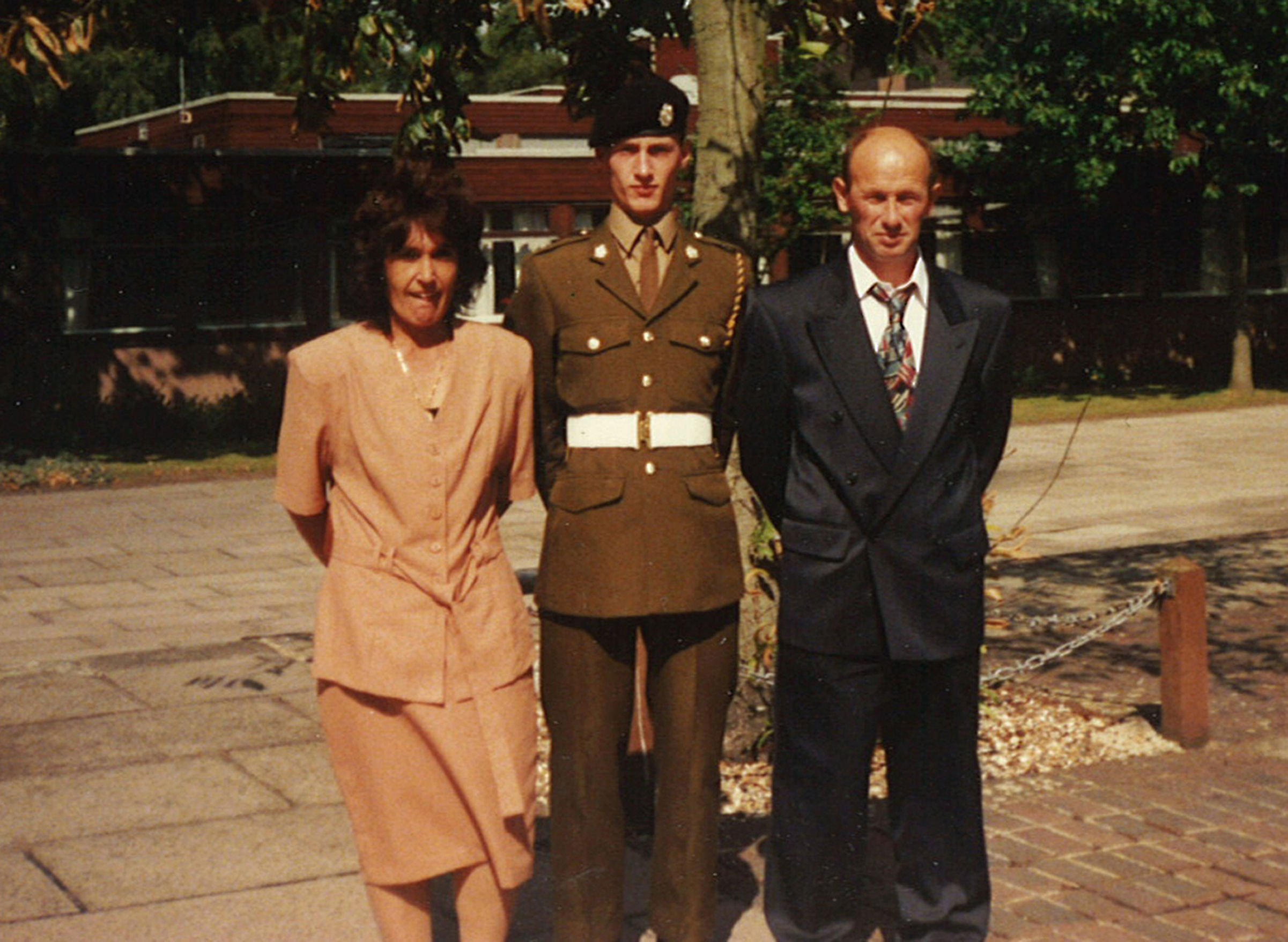 Private Sean Benton and family