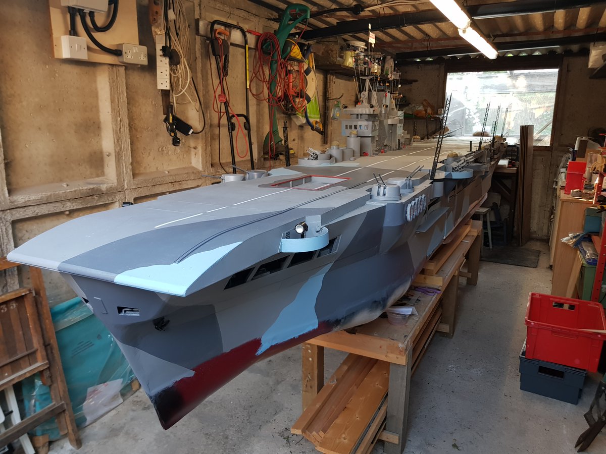 17ft model aircraft carrier stuck in barn 110119 CREDIT Ashworth Barracks