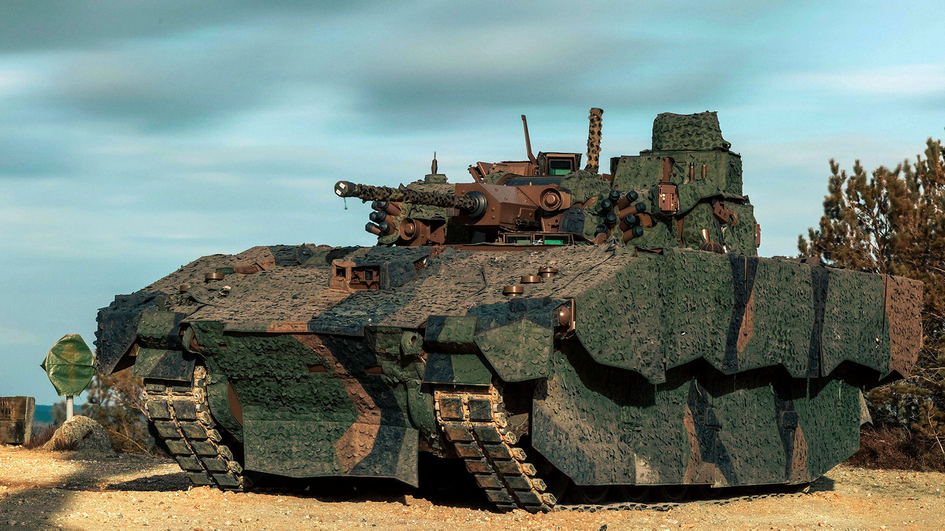 This Ajax has been covered in a protective material that's designed to reduce its thermal signature