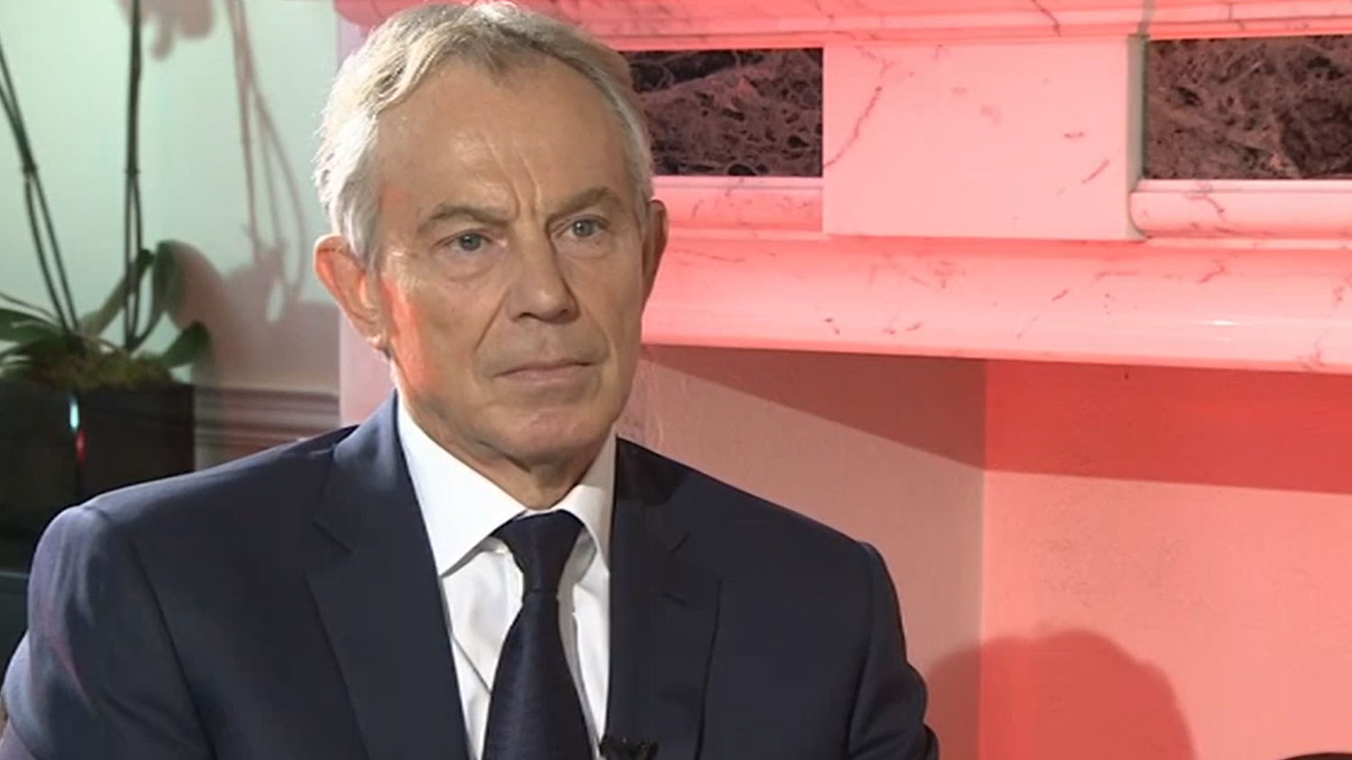 Tony Blair seen in March 2015 during his interview with Kate Gerbeau for BFBS Forces News (Picture: BFBS)