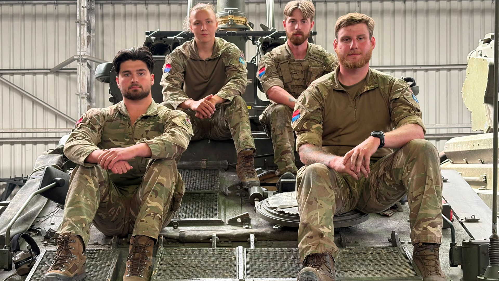 The Seven Two Bravo gunners are a close-knit team, eating together, working together and potentially fighting together too (Picture: BFBS)