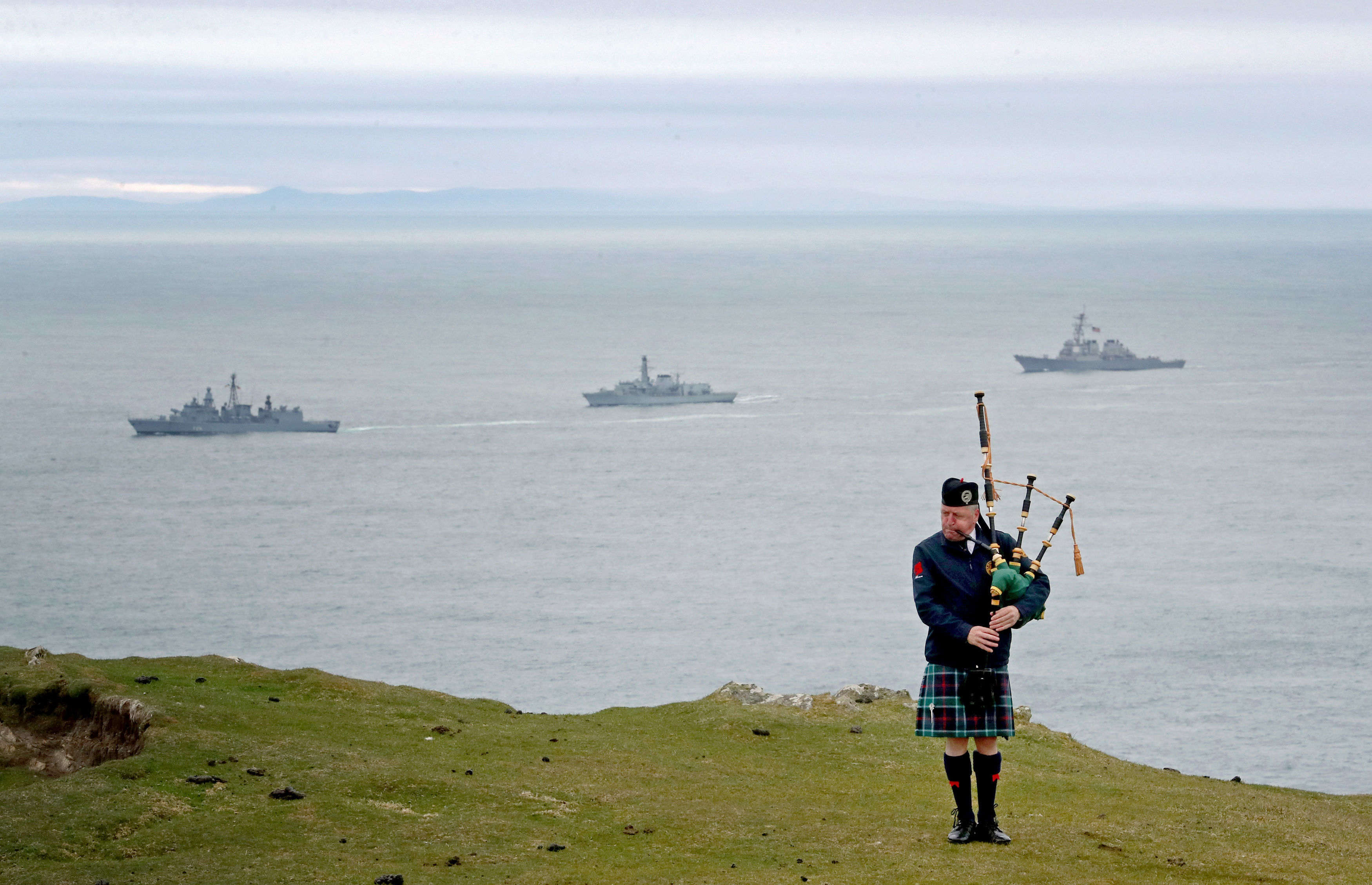 Funeral of the victims of the Otranto at Kilchoman on Islay (PA)