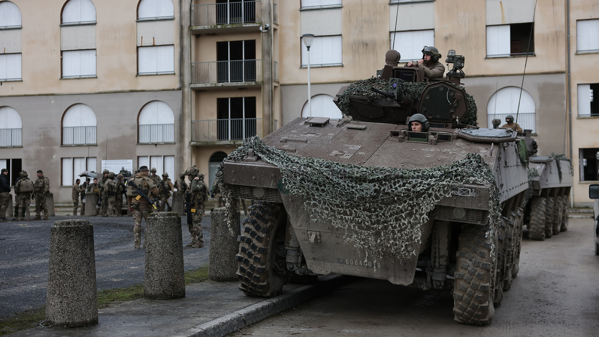 The French forces were able to field several AFVs, including their Nexter VBCI infantry fighting vehicles