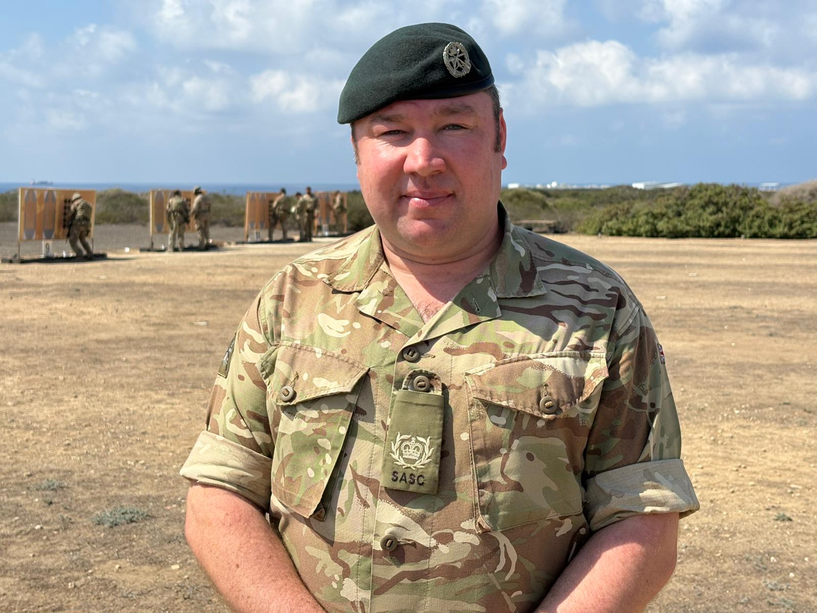 WO2 Carl Kelly is used to shooting in Brecon, in rather different weather conditions